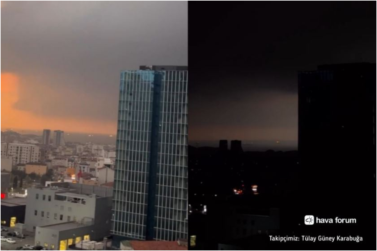 Τουρκία: Σύννεφο επτά χιλιομέτρων έκανε την μέρα νύχτα στην Κωνσταντινούπολη