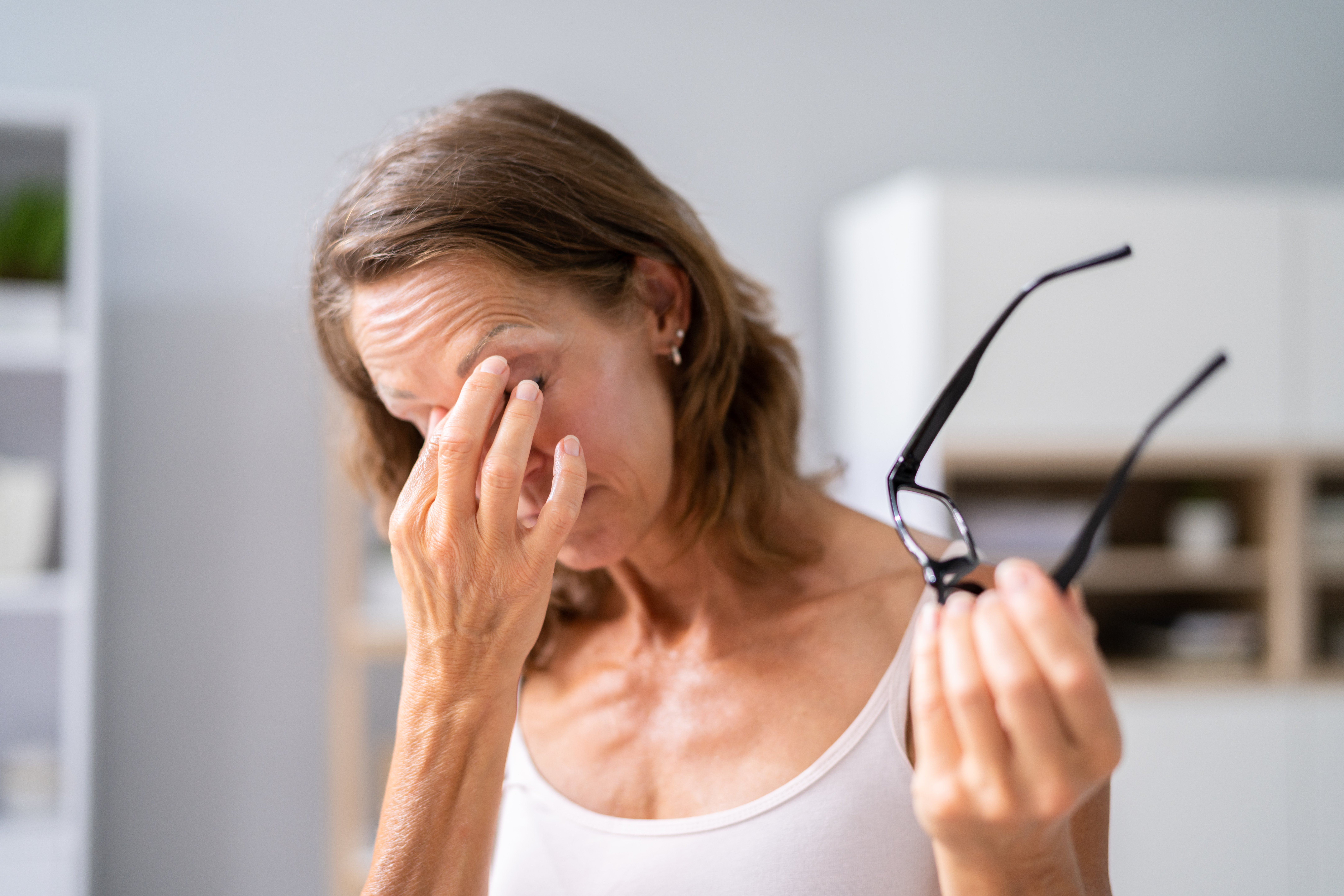 Eye Glaucoma Or Tired Dry Eyesight. Conjunctivitis And Itching