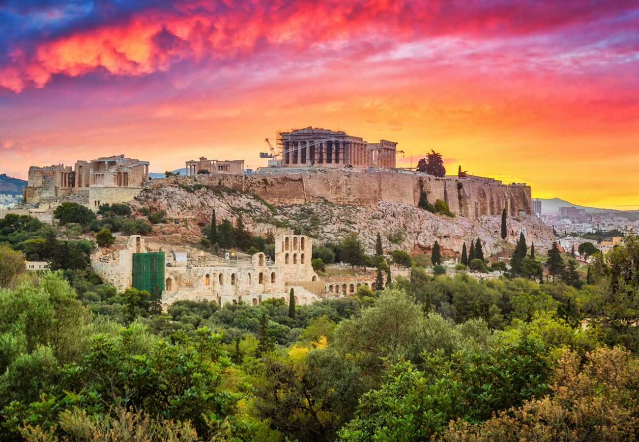 Parthenon, Acropolis of Athens, Greece at sunrise