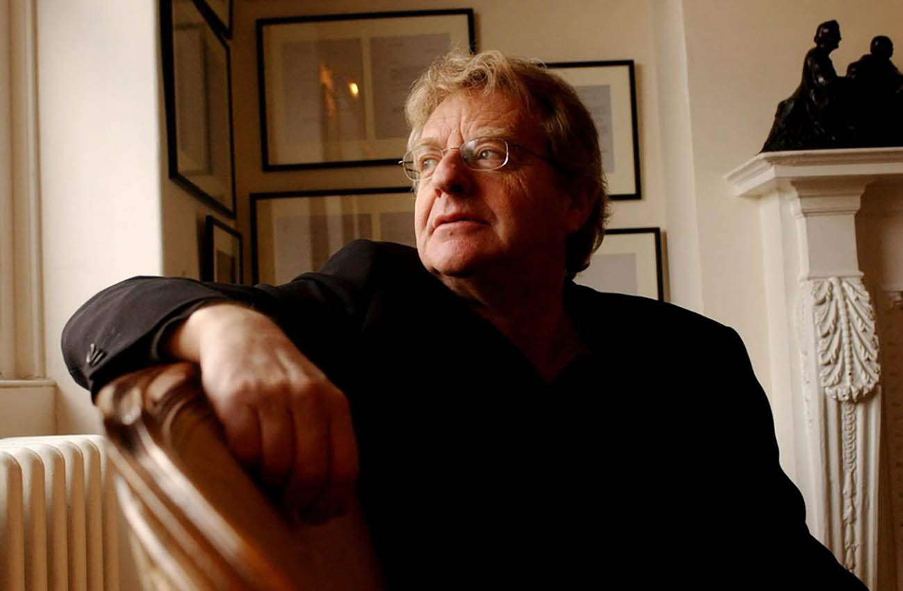 epa000354007 Jerry Springer relaxes at his management's office in central London, Monday 24 January 2004. The American chat show host is in London to speak at tomorrow's United Jewish Israel appeal. Jerry Springer admitted Monday 24 January 2005, that the opera based on his show is offensive to Christians and said he would not have written it himself. The US talk show host said he understood why thousands of Christians had protested about Jerry Springer: The Opera when it was screened by the BBC.  EPA