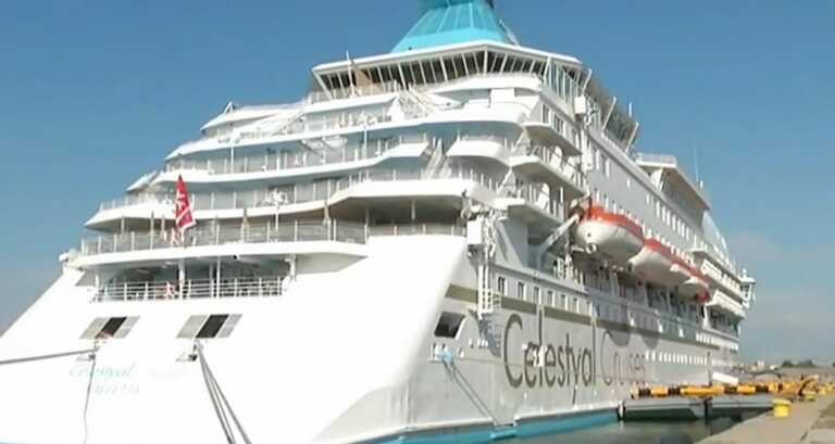 Δείτε βίντεο με το κρουαζιερόπλοιο Celestyal Crystal που «σκέπασε» το πρωί το λιμάνι της Θεσσαλονίκης