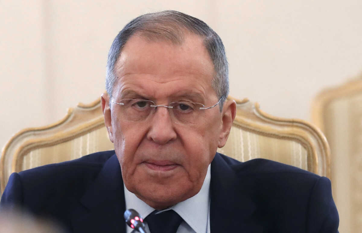 Russian Foreign Minister Sergei Lavrov attends a meeting with Nicaraguan Foreign Minister Denis Moncada in Moscow, Russia March 30, 2023. Maxim Shipenkov