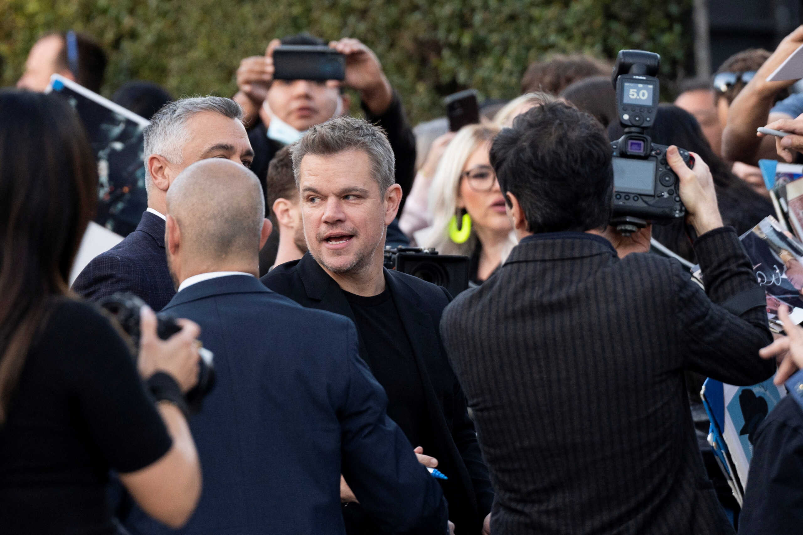 Matt Damon is seen before walking on the red carpet during the world premiere of "AIR" at Regency Village Theatre in Los Angeles, California, U.S., March 27, 2023. REUTERS