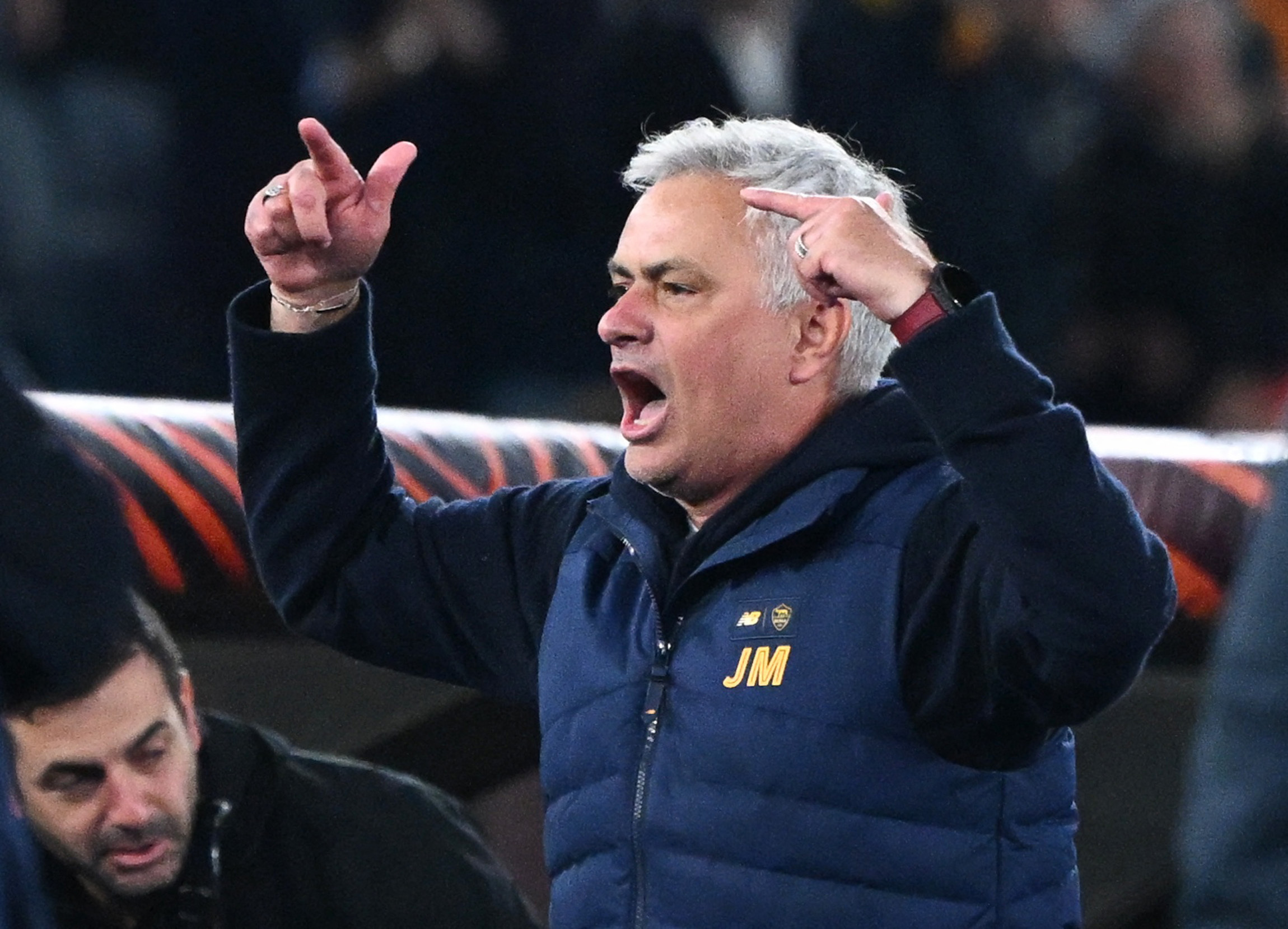 Soccer Football - Europa League - Quarter Final - Second Leg - AS Roma v Feyenoord - Stadio Olimpico, Rome, Italy - April 20, 2023 AS Roma coach Jose Mourinho REUTERS