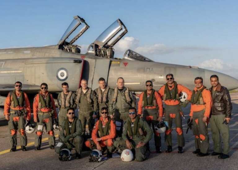 Συνεκπαίδευση μαχητικών αεροσκαφών της Πολεμικής Αεροπορίας με αεροσκάφη της Ινδικής Πολεμικής Αεροπορίας