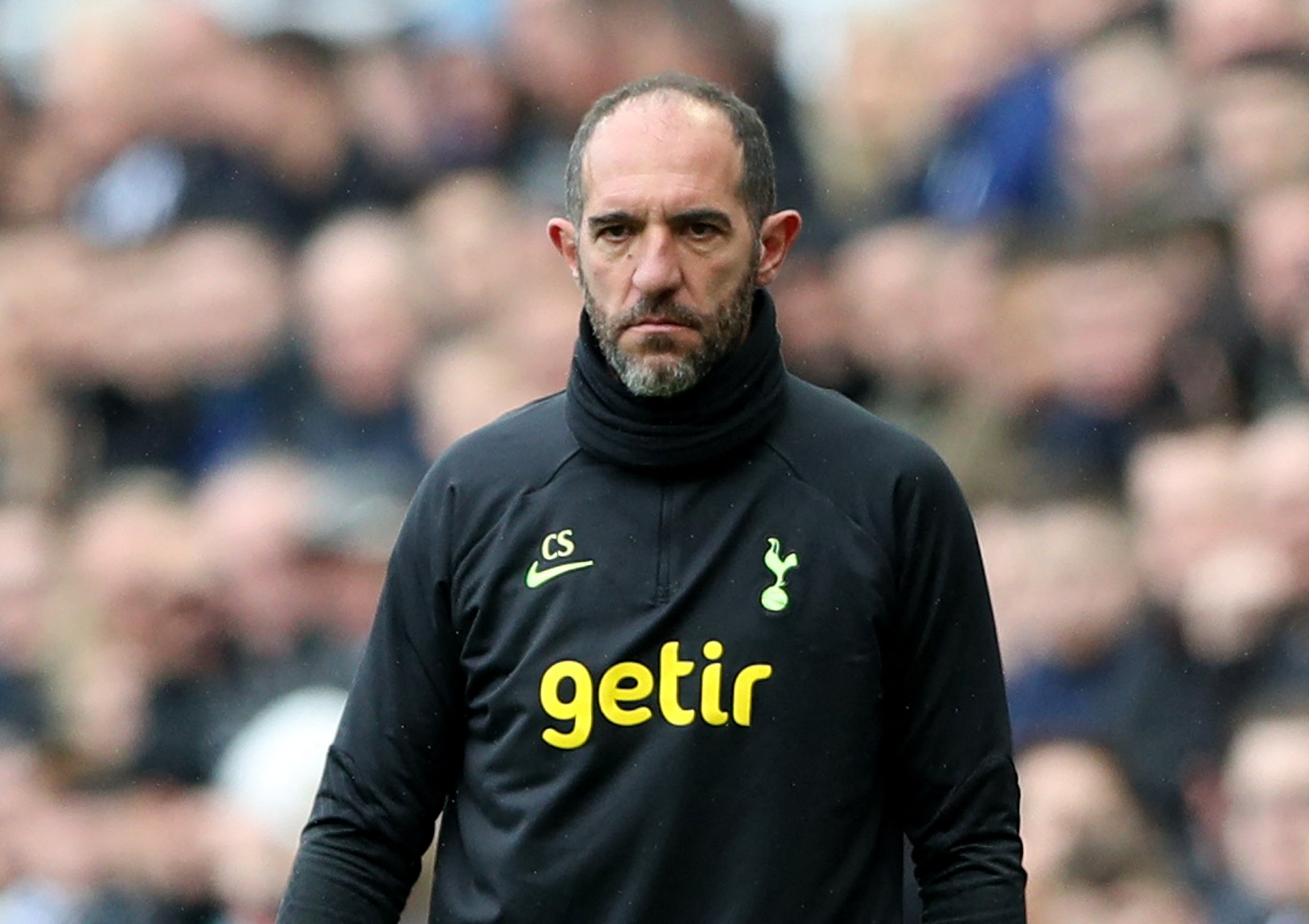 Soccer Football - Premier League - Newcastle United v Tottenham Hotspur - St James' Park, Newcastle, Britain - April 23, 2023 Tottenham Hotspur manager Cristian Stellini reacts REUTERS
