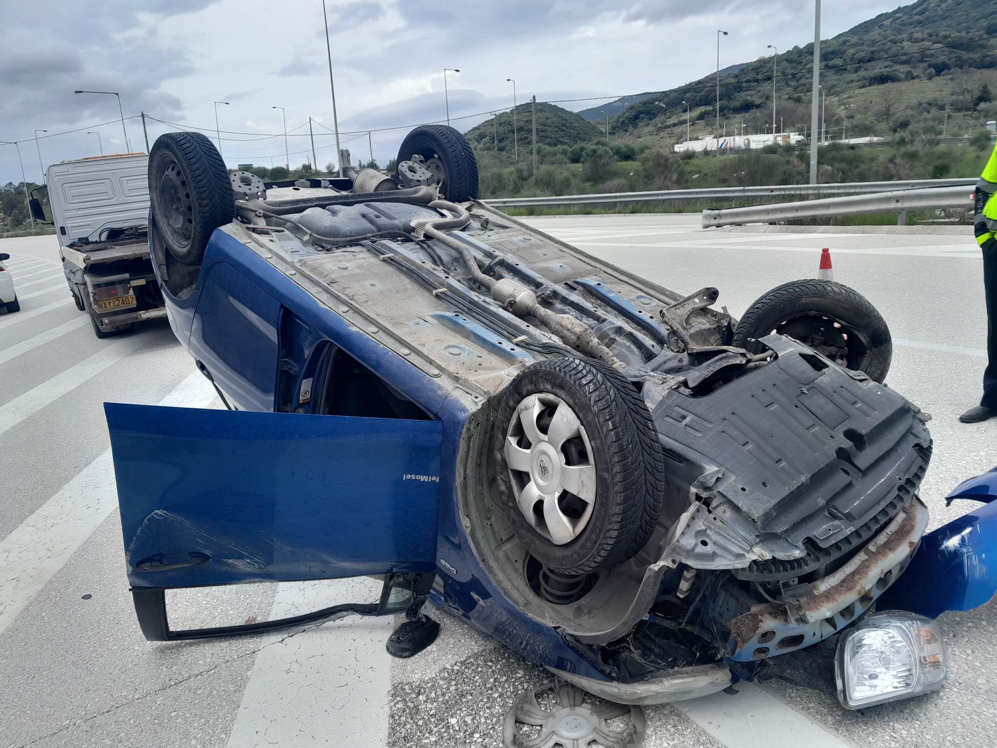 Θεσπρωτία: Αυτοκίνητο ντελαπάρισε στην Εγνατία Οδό