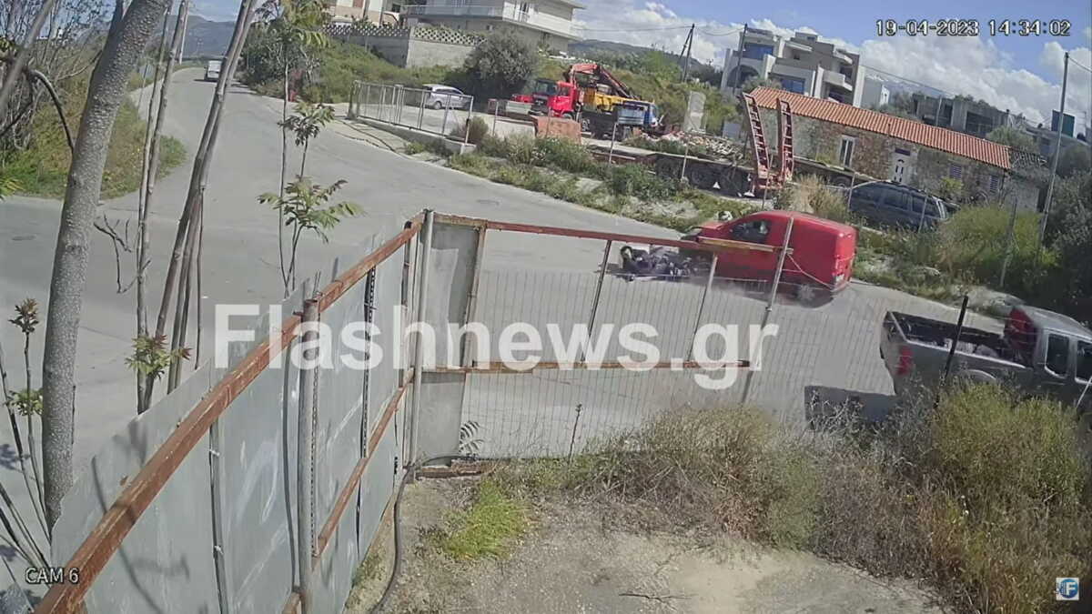 Χανιά: Νέο βίντεο ντοκουμέντο από το τροχαίο με εγκατάλειψη του διανομέα