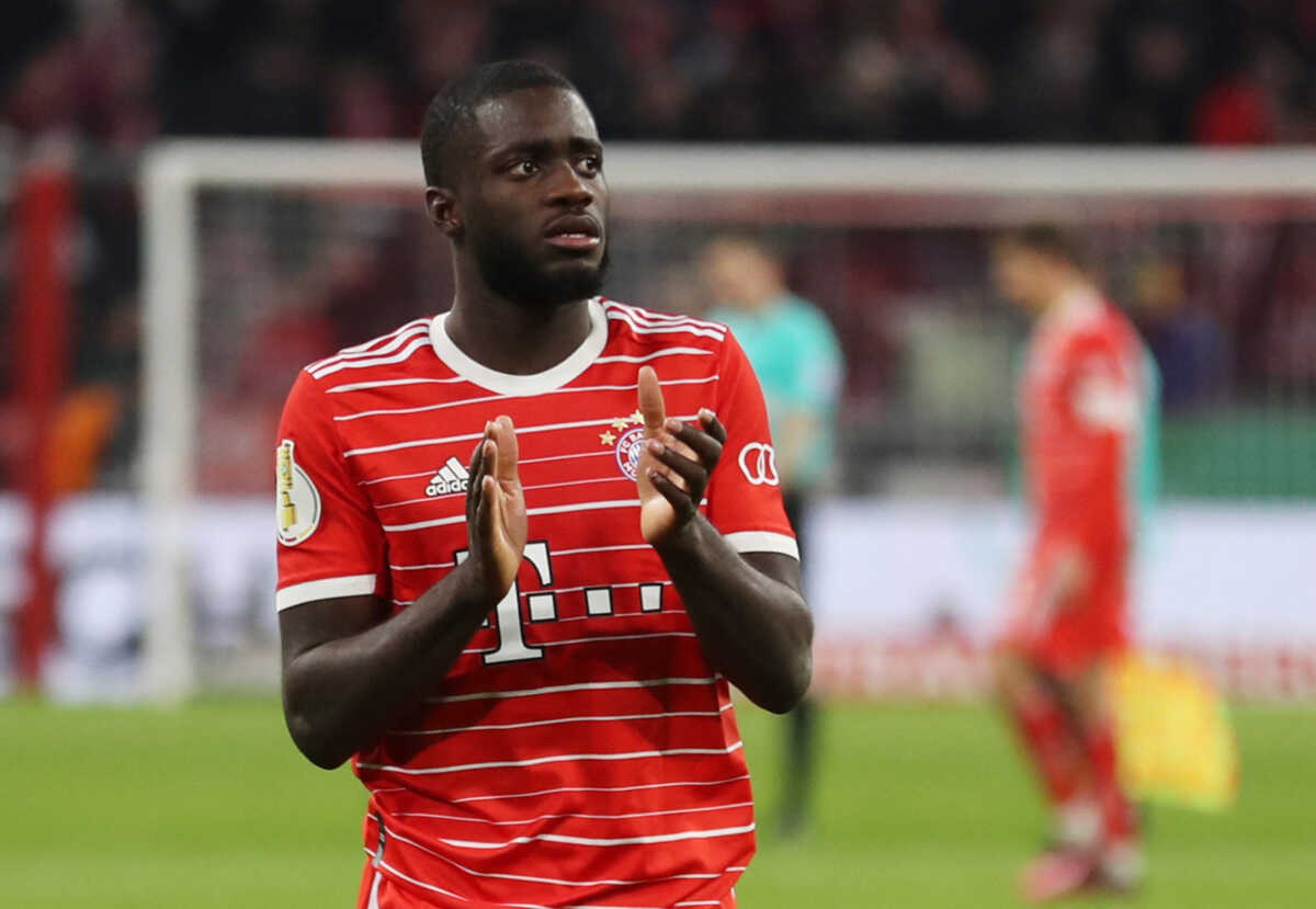 Soccer Football - DFB Cup - Quarter Final - Bayern Munich v SC Freiburg - Allianz Arena, Munich, Germany - April 4, 2023 Bayern Munich's Dayot Upamecano looks dejected after the match REUTERS