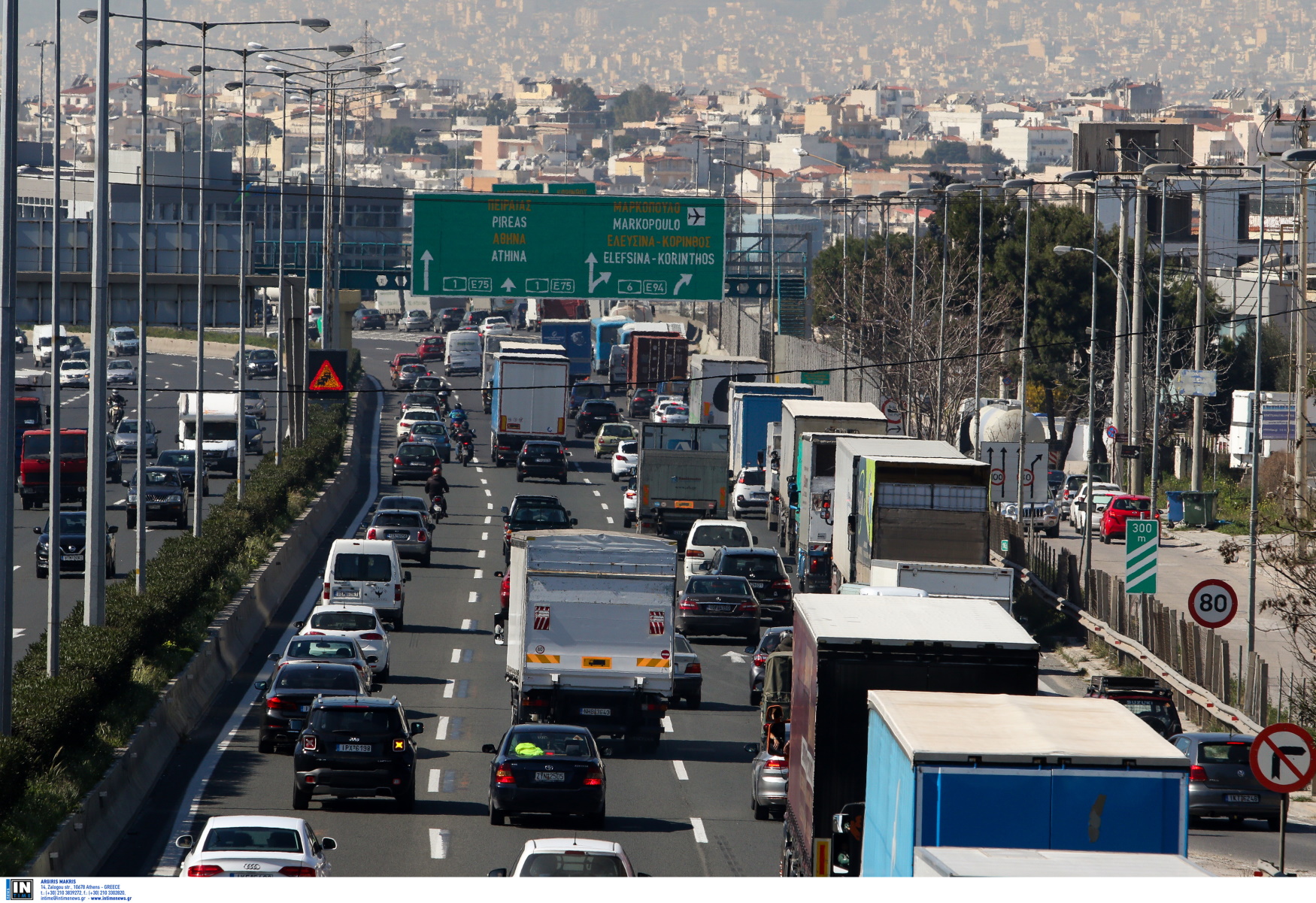 Κυκλοφοριακές αλλαγές στην εθνική οδό Αθηνών – Λαμίας λόγω έργων στο ύψος του Ωρωπού