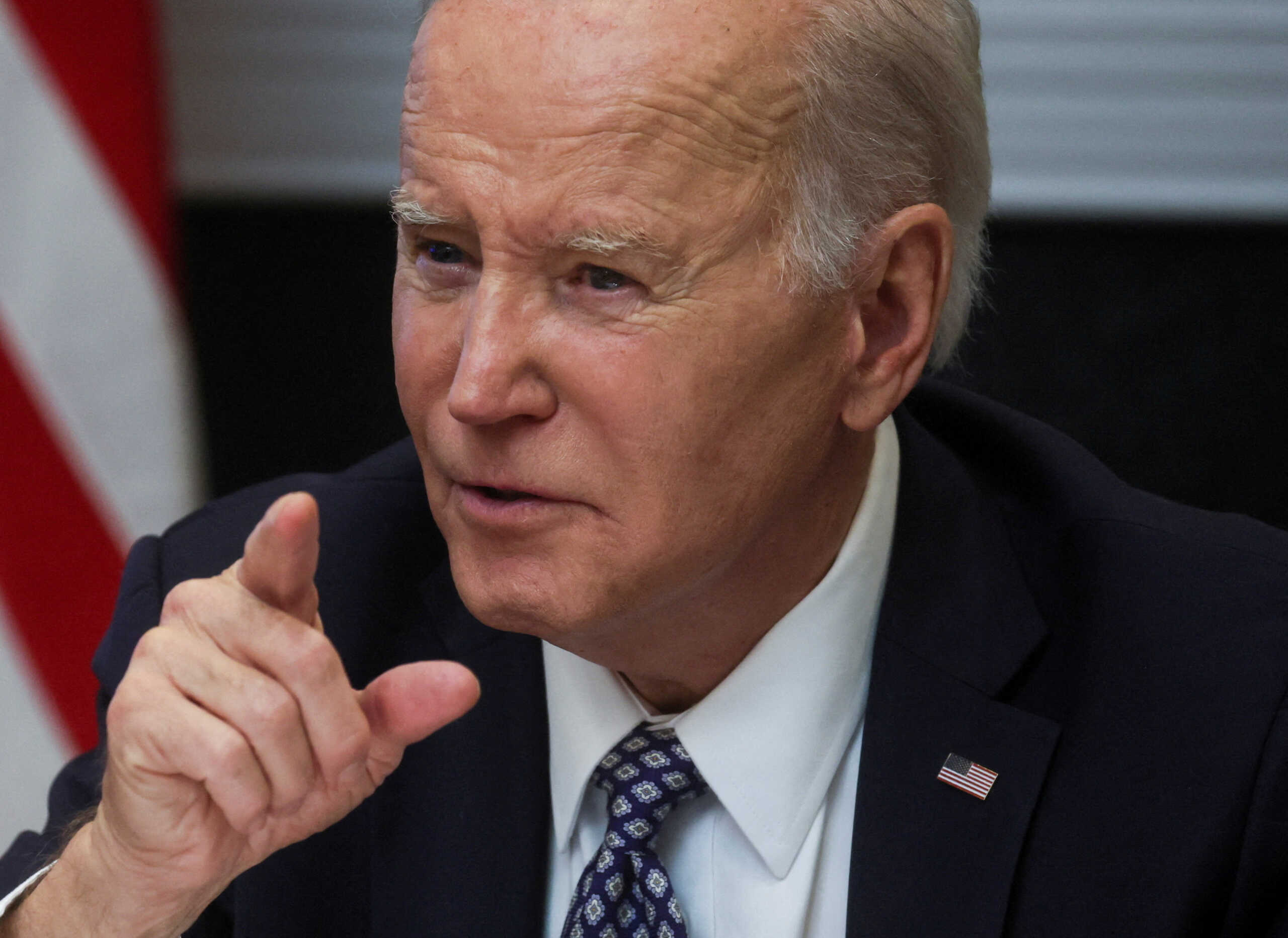 U.S. President Joe Biden speaks with members of his "Investing in America Cabinet" in the Roosevelt Room at the White House in Washington, U.S., May 5, 2023. REUTERS