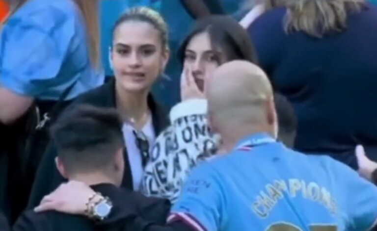 Η κόρη του Πεπ Γκουαρντιόλα κοιτάζει επίμονα τον Χούλιαν Άλβαρες, δαγκώνει τα χείλη της και το video γίνεται viral