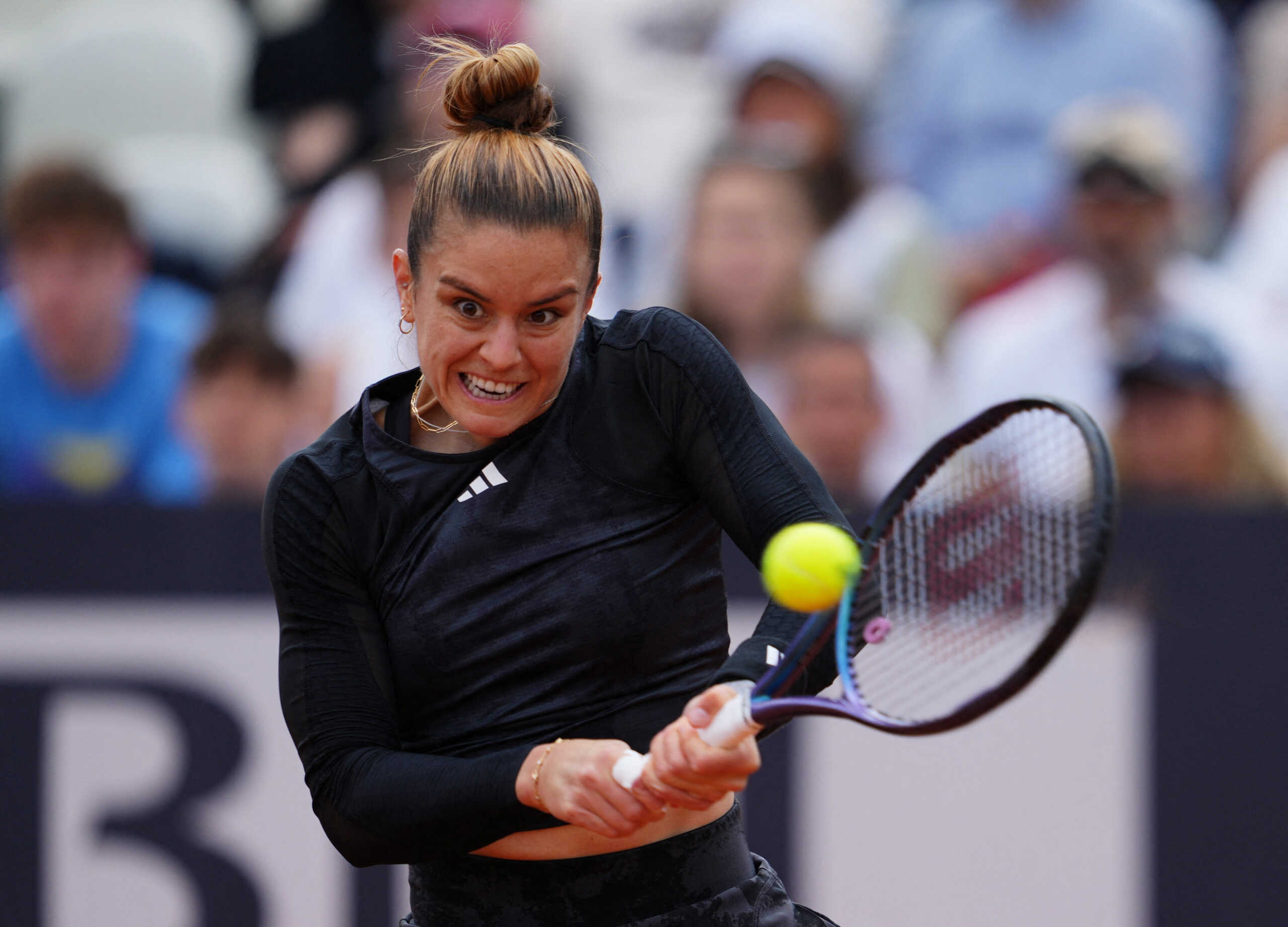 Tennis - Italian Open - Foro Italico, Rome, Italy - May 12, 2023 Greece's Maria Sakkari in action during her round of 64 match against Czech Republic's Barbora Strycova REUTERS