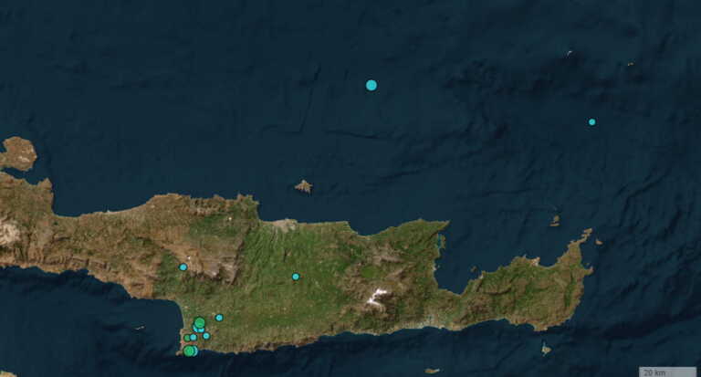 Σεισμός 3,5 Ρίχτερ στο Ηράκλειο – Στη θάλασσα το επίκεντρο