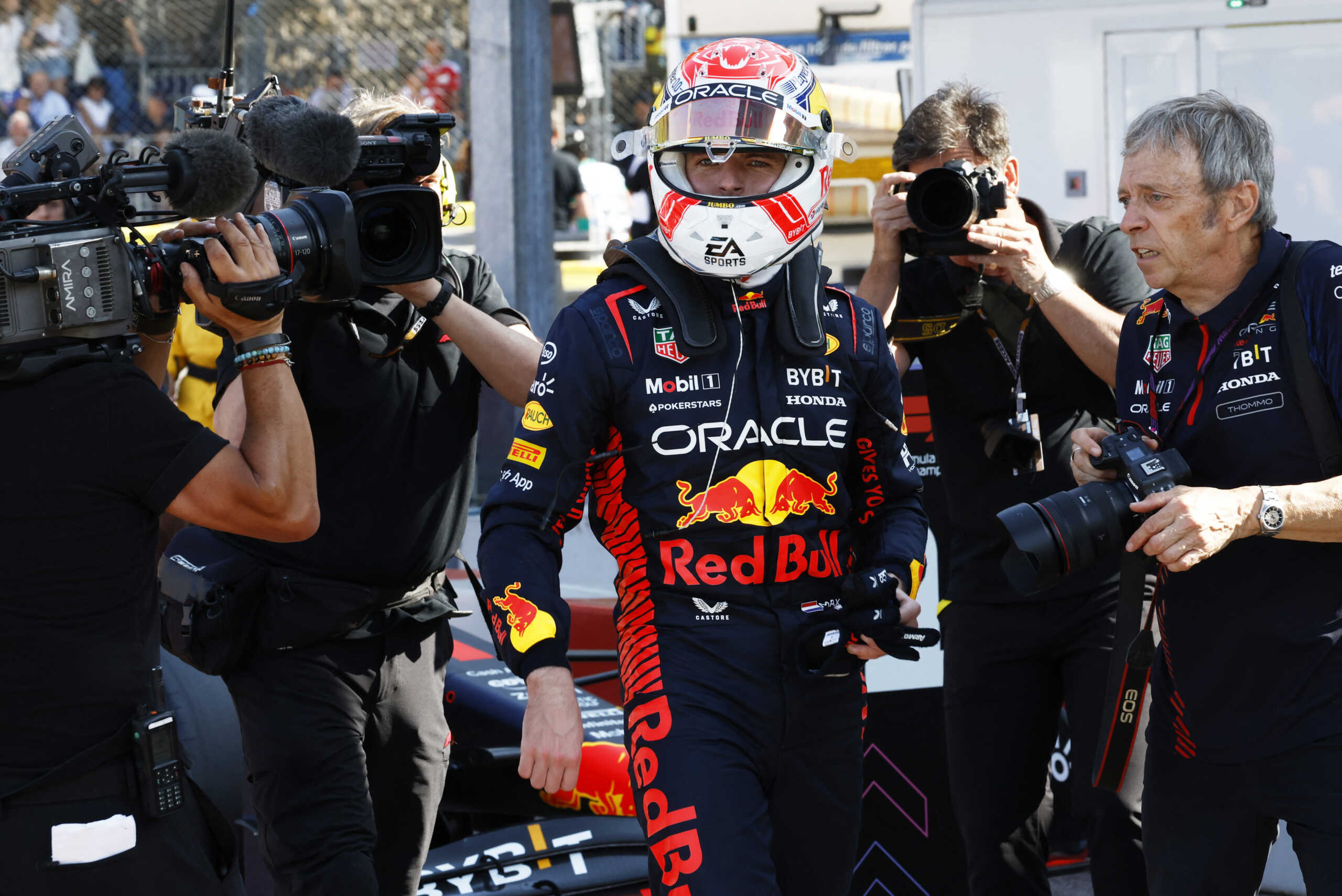 Formula One F1 - Formula One F1 - Monaco Grand Prix - Circuit de Monaco, Monte Carlo, Monaco - May 27, 2023 Red Bull's Max Verstappen after qualifying in pole position REUTERS