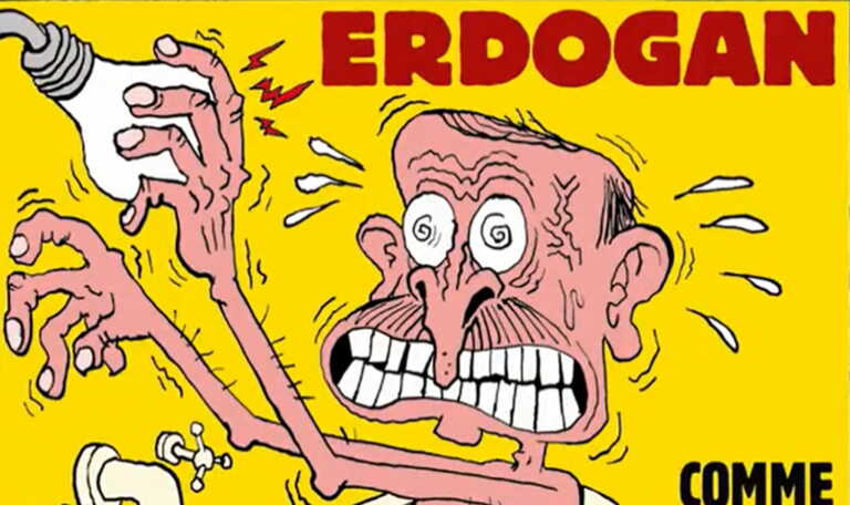 Πυρά του Charlie Hebdo στον Ερντογάν με μακάβρια καρικατούρα - «Μόνο η μοίρα μπορεί να μας απαλλάξει από αυτόν»