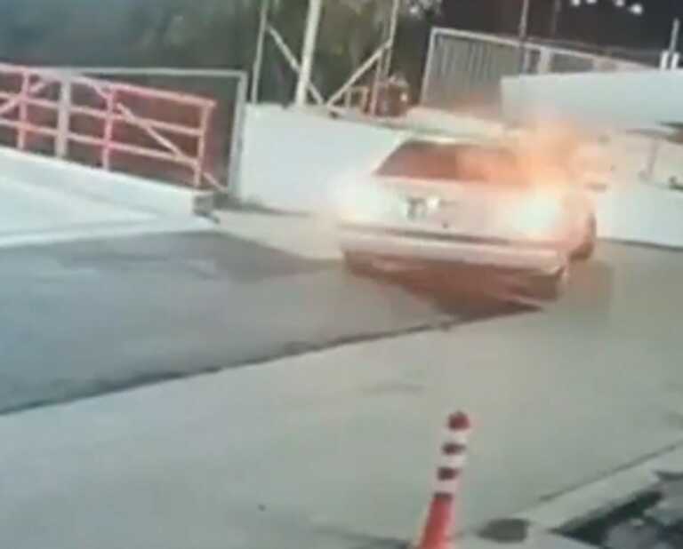Η στιγμή που αυτοκίνητο πιάνει φωτιά από διαρροή υγραερίου - Δείτε στο βίντεο τι έγινε στην Πάτρα