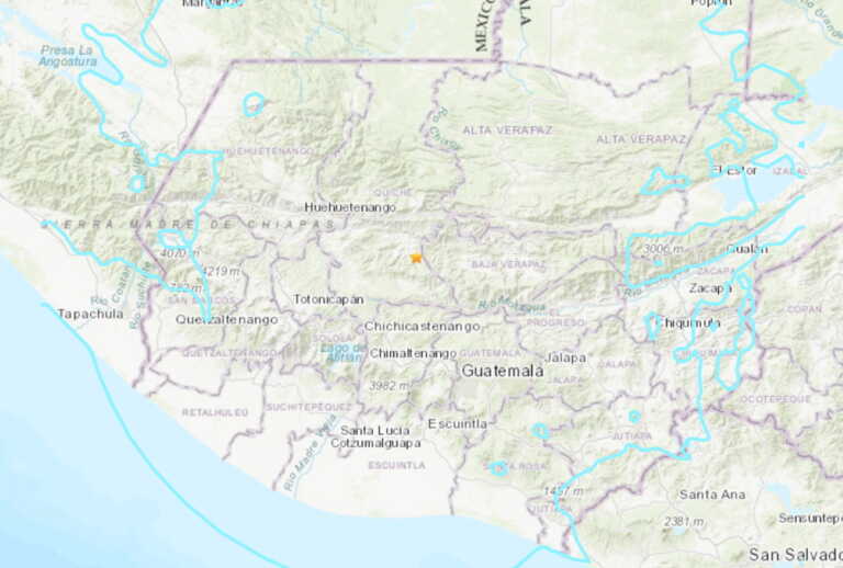 Ισχυρός σεισμός 6,4 Ρίχτερ στη Γουατεμάλα, με μεγάλο εστιακό βάθος