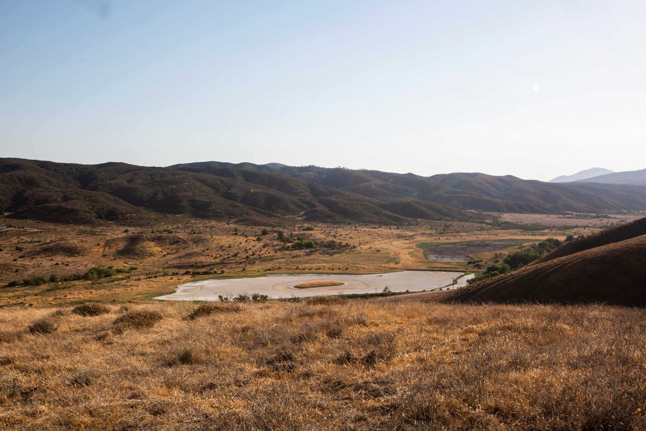 A view of Elizabeth Lake, that has been dried up for several years, as the region experiences extreme heat and drought conditions, in Elizabeth Lake, an unincorporated community in Los Angeles County, California, U.S., June 18, 2021. REUTERS