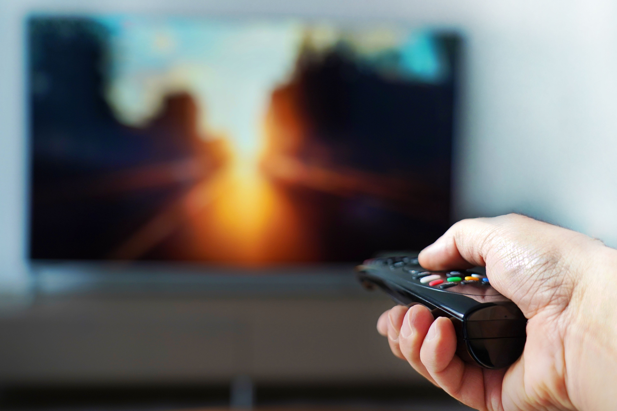 Watching TV conceptual image .