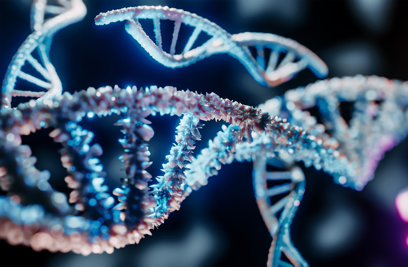DNA. Concept. 3D Render