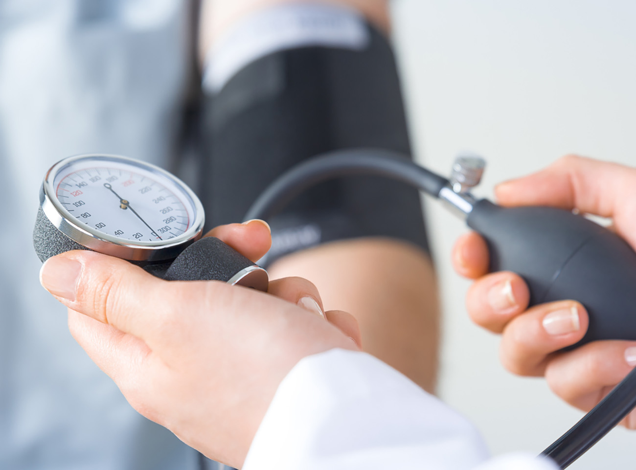 Checking blood pressure