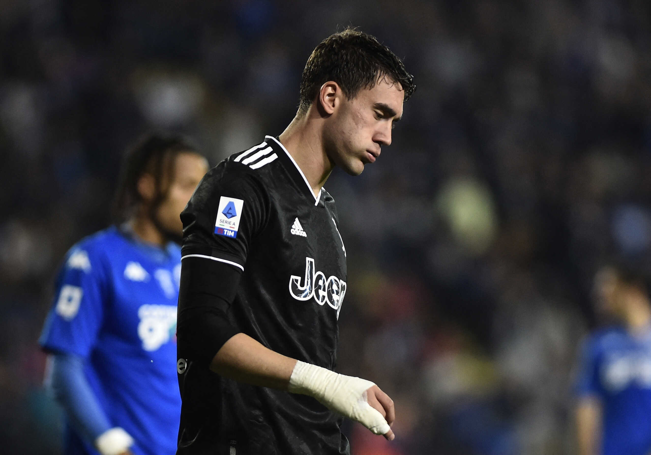 Soccer Football - Serie A - Empoli v Juventus - Stadio Carlo Castellani, Empoli, Italy - May 22, 2023  Juventus' Dusan Vlahovic reacts REUTERS