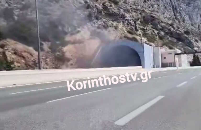 Αποκαθίσταται σταδιακά η κυκλοφορία στην Κακιά Σκάλα - Έσβησε η φωτιά που ξέσπασε στο αυτοκίνητο, βίντεο μέσα από το τούνελ