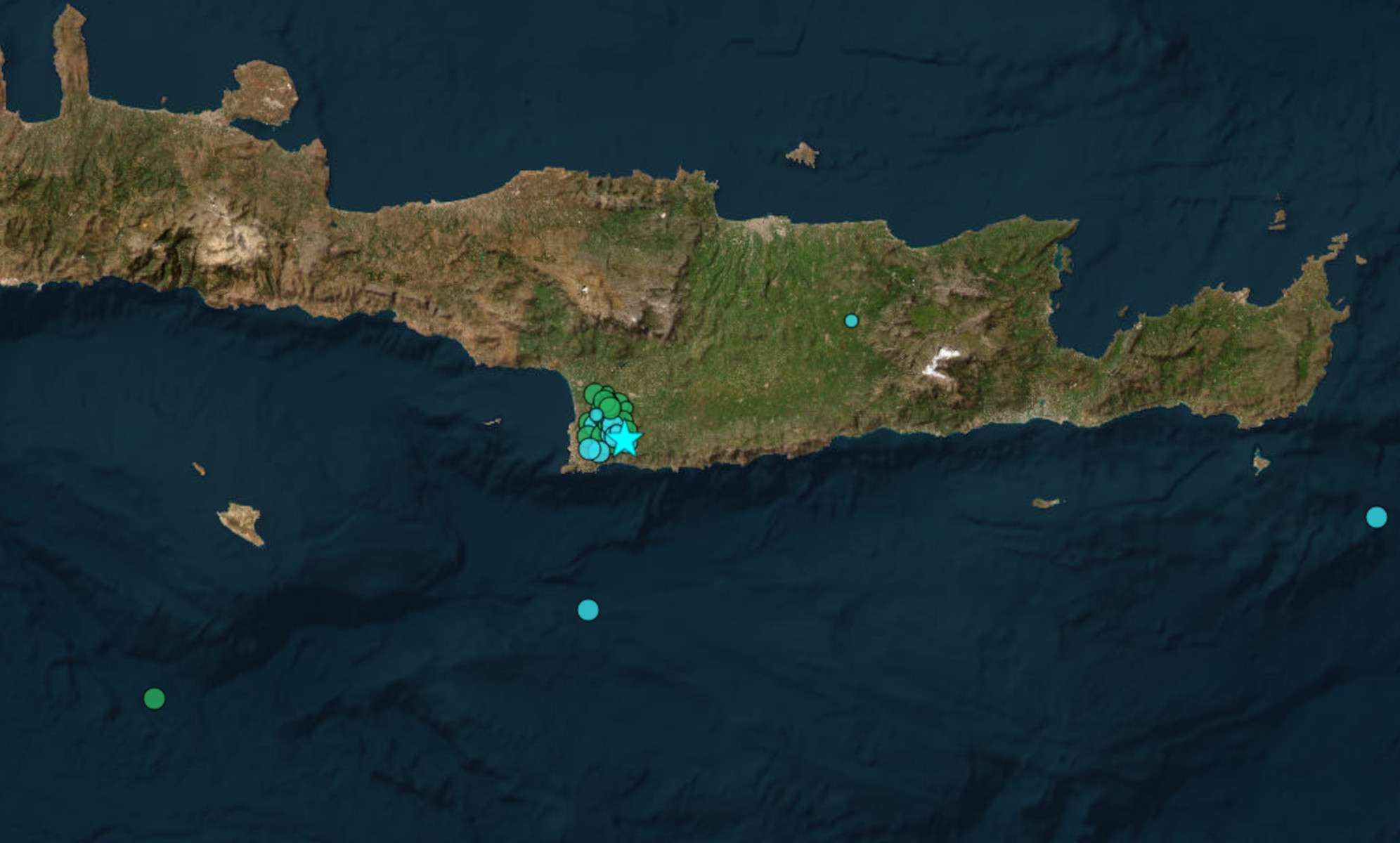 Κρήτη: Απανωτοί σεισμοί τη νύχτα στο Ηράκλειο – 4,3 Ρίχτερ ο μεγαλύτερος