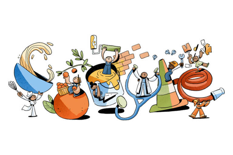 Εργατική Πρωτομαγιά 2023: Η Google τιμά με Doodle τους αγώνες των εργατών