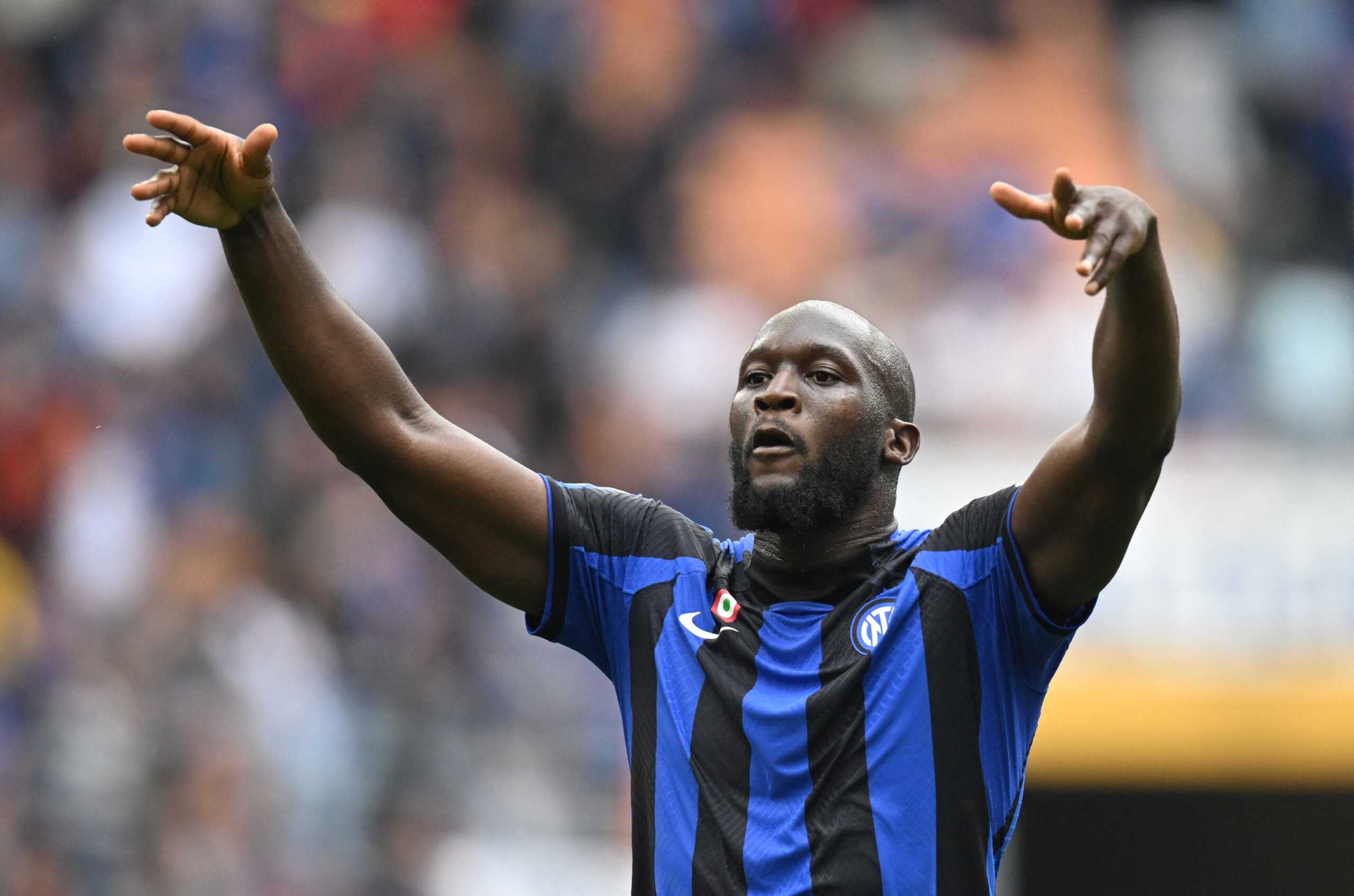 Soccer Football - Serie A - Inter Milan v Lazio - San Siro, Milan, Italy - April 30, 2023 Inter Milan's Romelu Lukaku celebrates after the match REUTERS