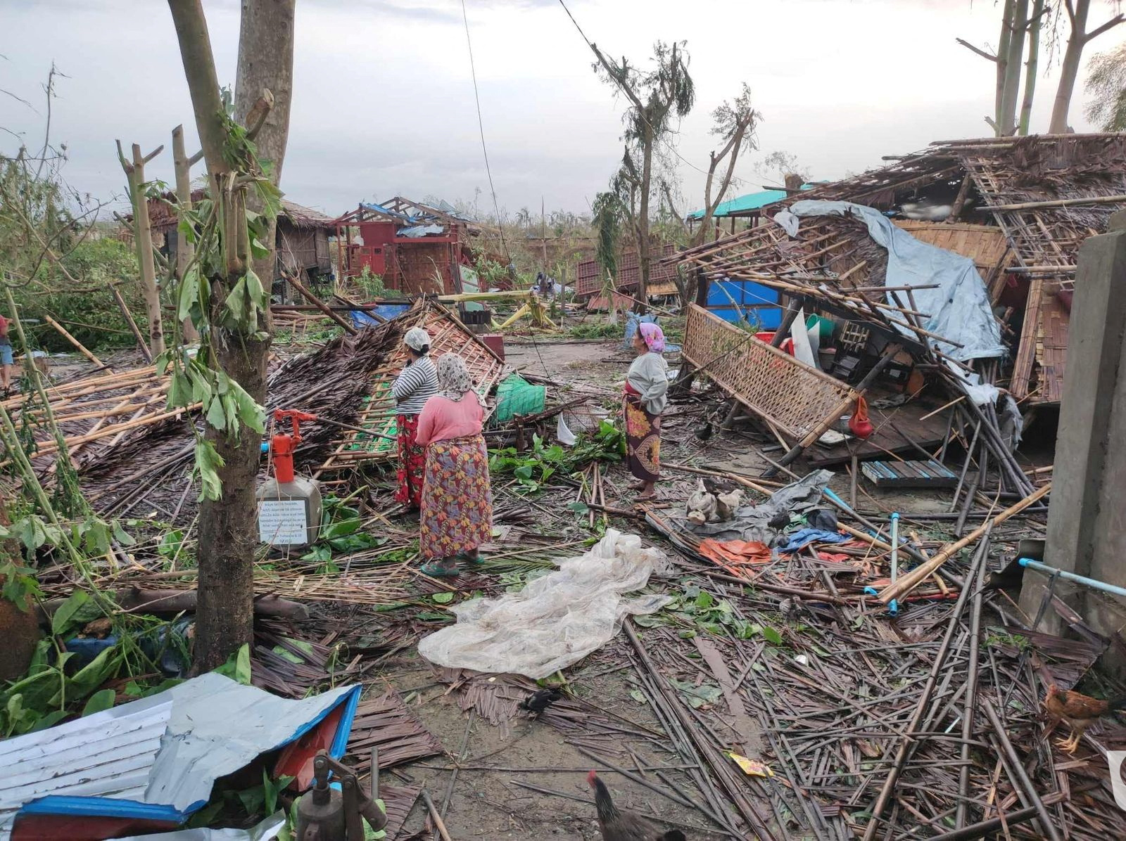 A view of the damage caused by Cyclone Mocha in Sittwe, Myanmar in this handout image released May 17, 2023. Partners Relief and Development
