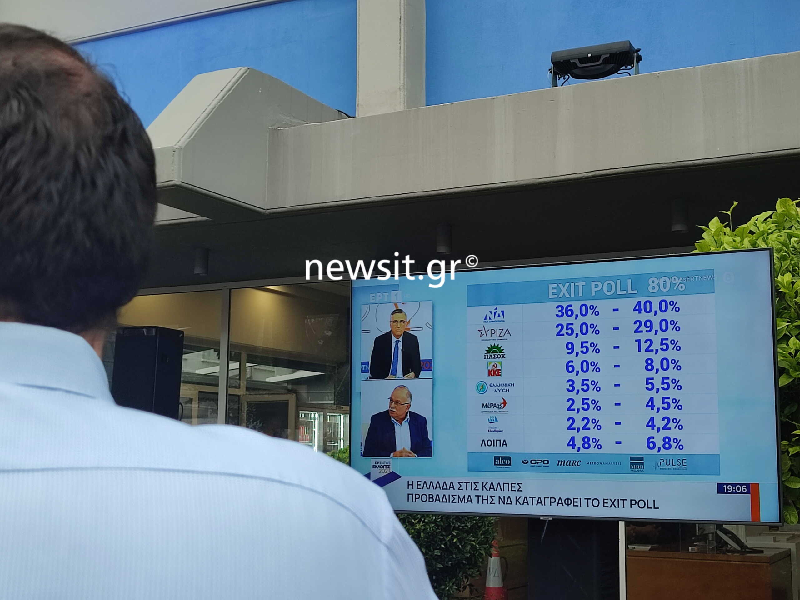 Αποτελέσματα εκλογών 2023: Πλήθος ψηφοφόρων της Νέας Δημοκρατίας στα γραφεία της Πειραιώς