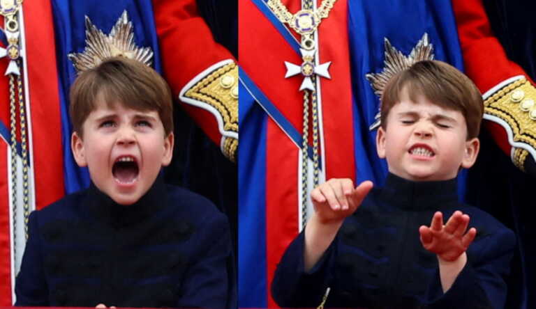 Νέο «show» του πρίγκιπα Λούις στο μπαλκόνι του Μπάκιγχαμ μετά τη στέψη του βασιλιά Καρόλου