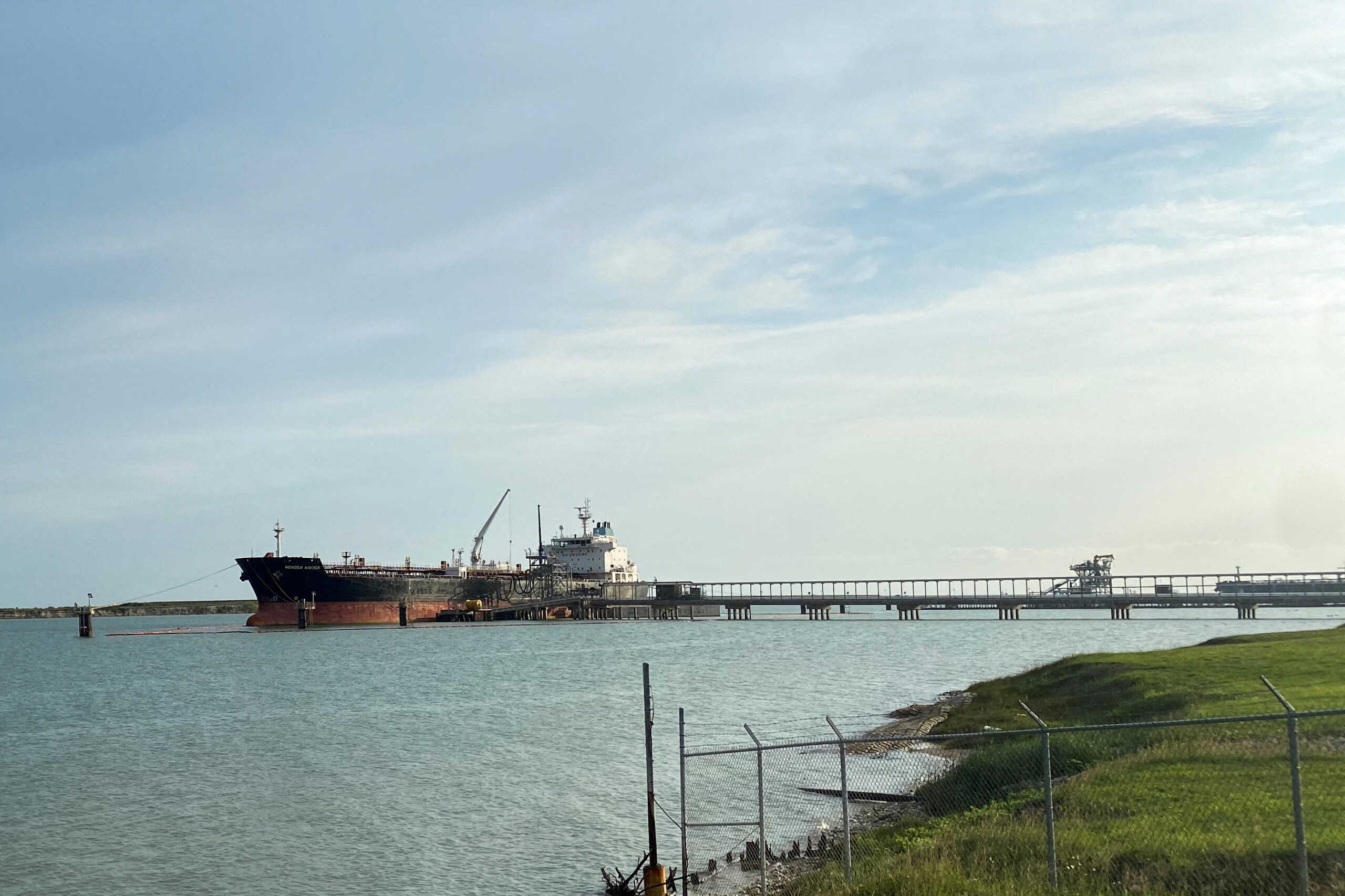 FILE PHOTO: Tanker Wonder Mimosa is seen docked at Ingleside near Corpus Christi, Texas, U.S., May 14, 2023. REUTERS