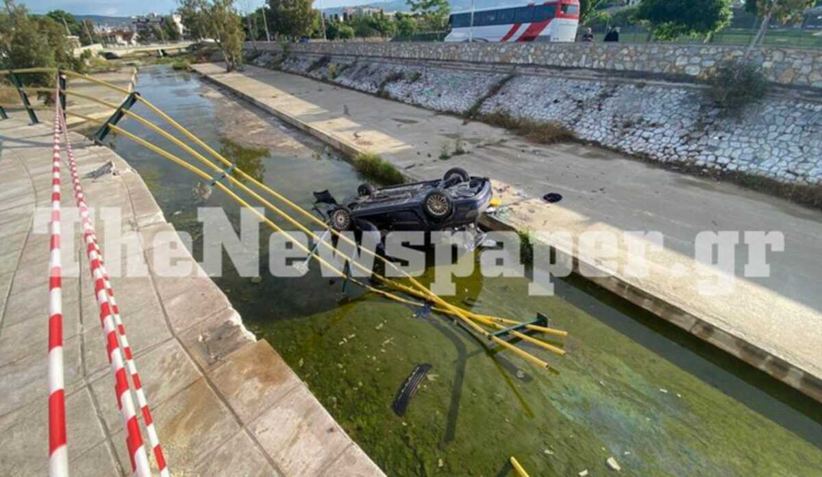Βόλος: Τροχαίο με αυτοκίνητο να εκτοξεύεται σε ποτάμι – Δύο τραυματίες