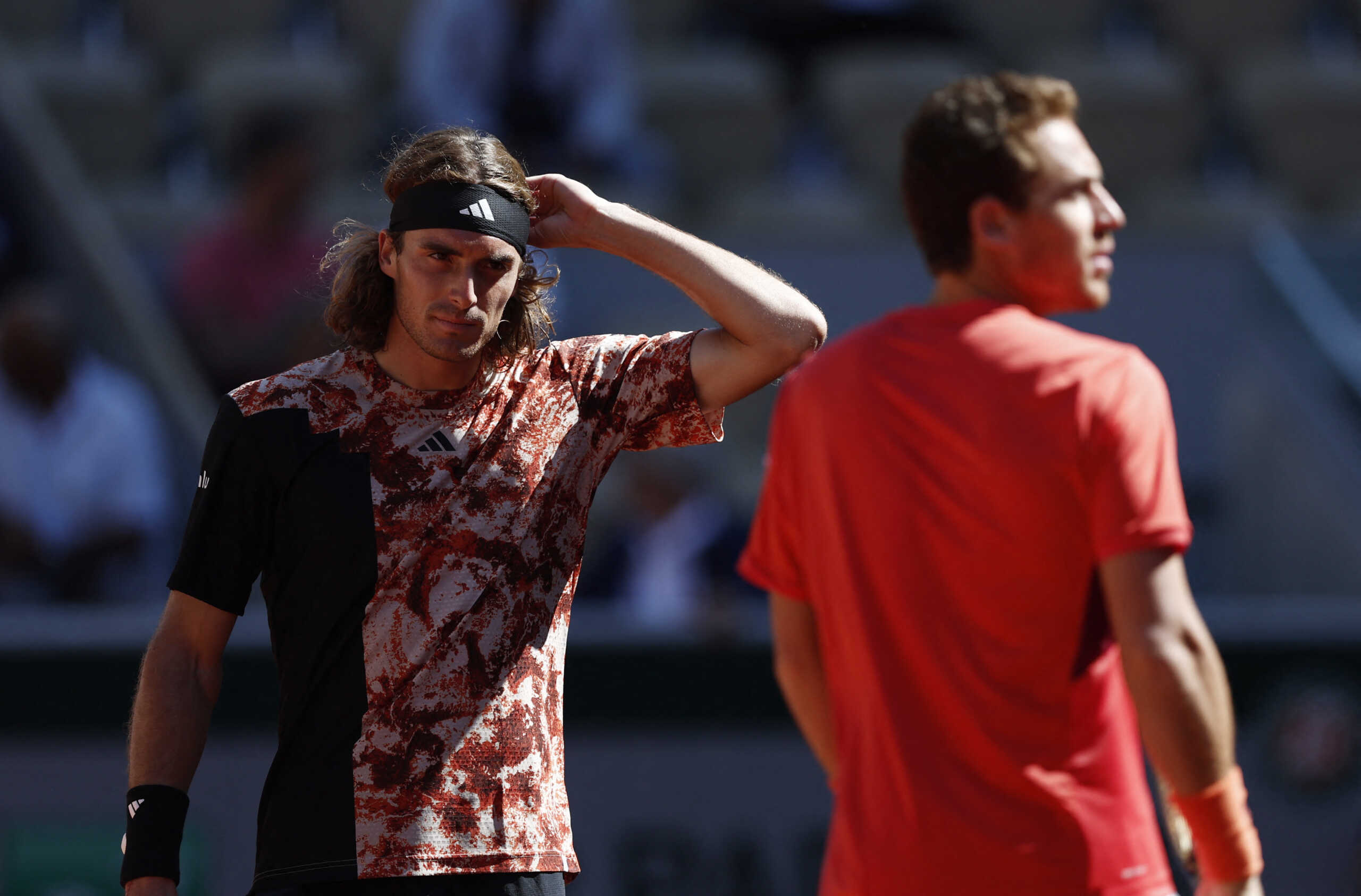 Tennis - French Open - Roland Garros, Paris, France - May 31, 2023  Greece's Stefanos Tsitsipas before his second round match against Spain's Roberto Carballes Baena REUTERS