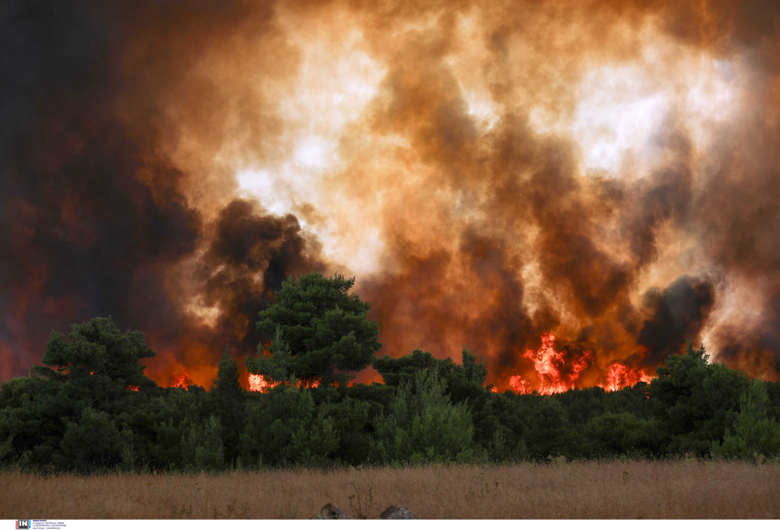 Φωτιά στην Κέρκυρα – Καίει στα Μπαστάτικα κοντά σε καταυλισμό Ρομά