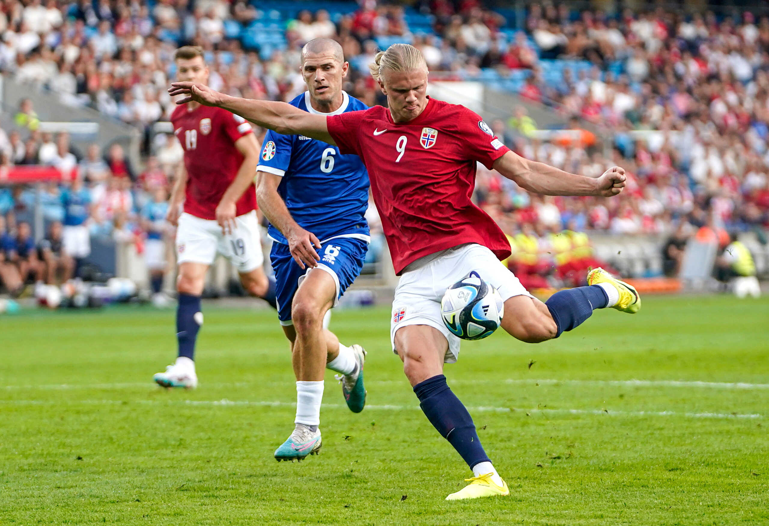 Soccer Football - UEFA Euro 2024 Qualifier - Group A - Norway v Cyprus - Ullevaal Stadion, Oslo, Norway - June 20, 2023 Norway's Erling Braut Haaland in action Terje Pedersen