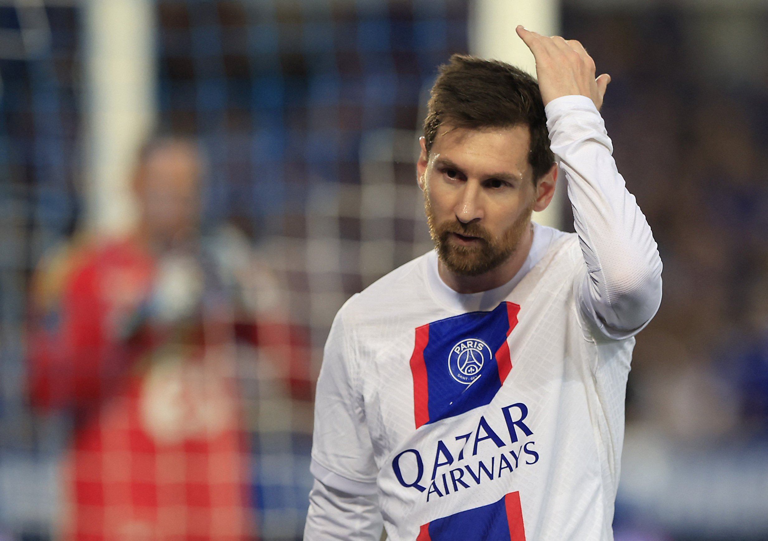 Soccer Football - Ligue 1 - RC Strasbourg v Paris St Germain - Stade de la Meinau, Strasbourg, France - May 27, 2023  Paris St Germain's Lionel Messi during the match REUTERS