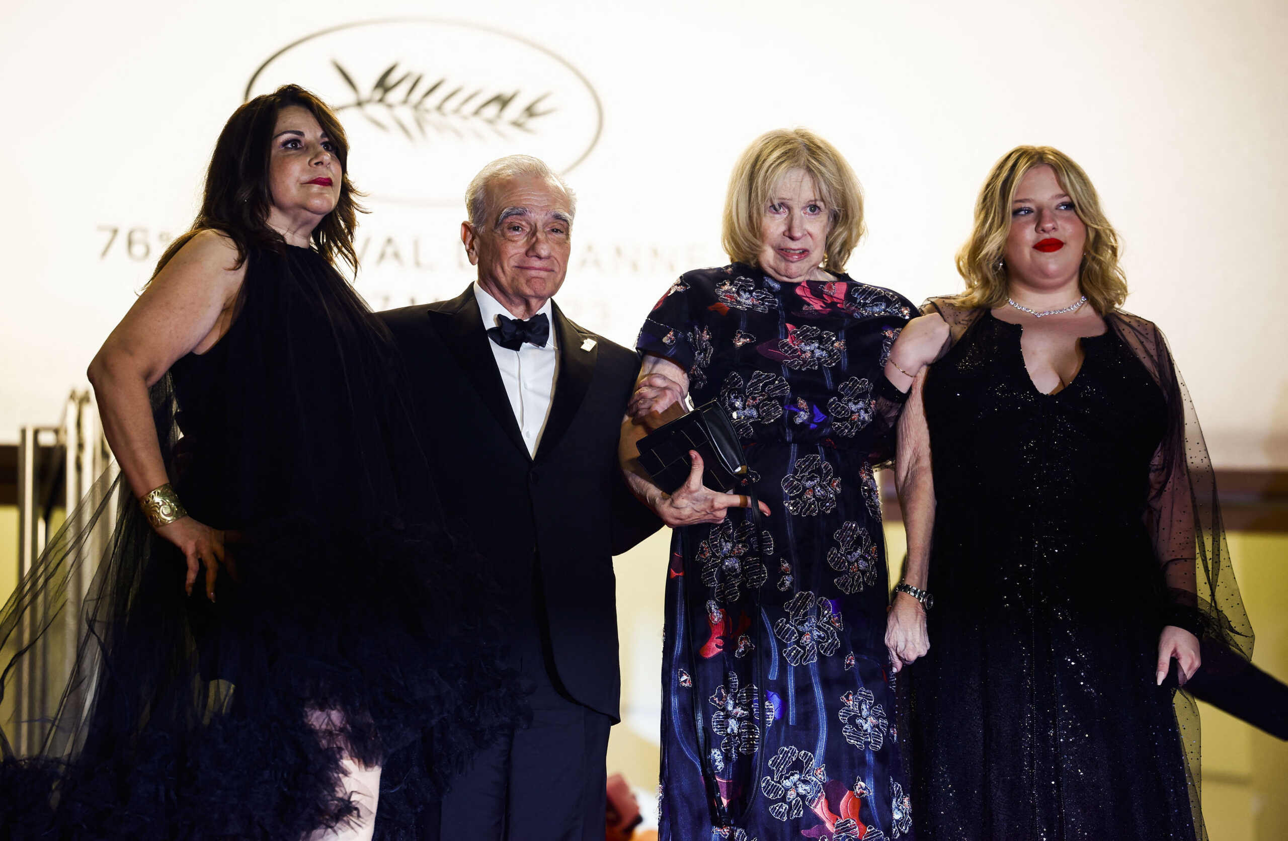 The 76th Cannes Film Festival - Screening of the film "Killers of the Flower Moon" Out of Competition -  Cannes, France, May 20,  2023. Director Martin Scorsese, Francesca Scorsese, Cathy Scorsese and Helen Morris leave. REUTERS