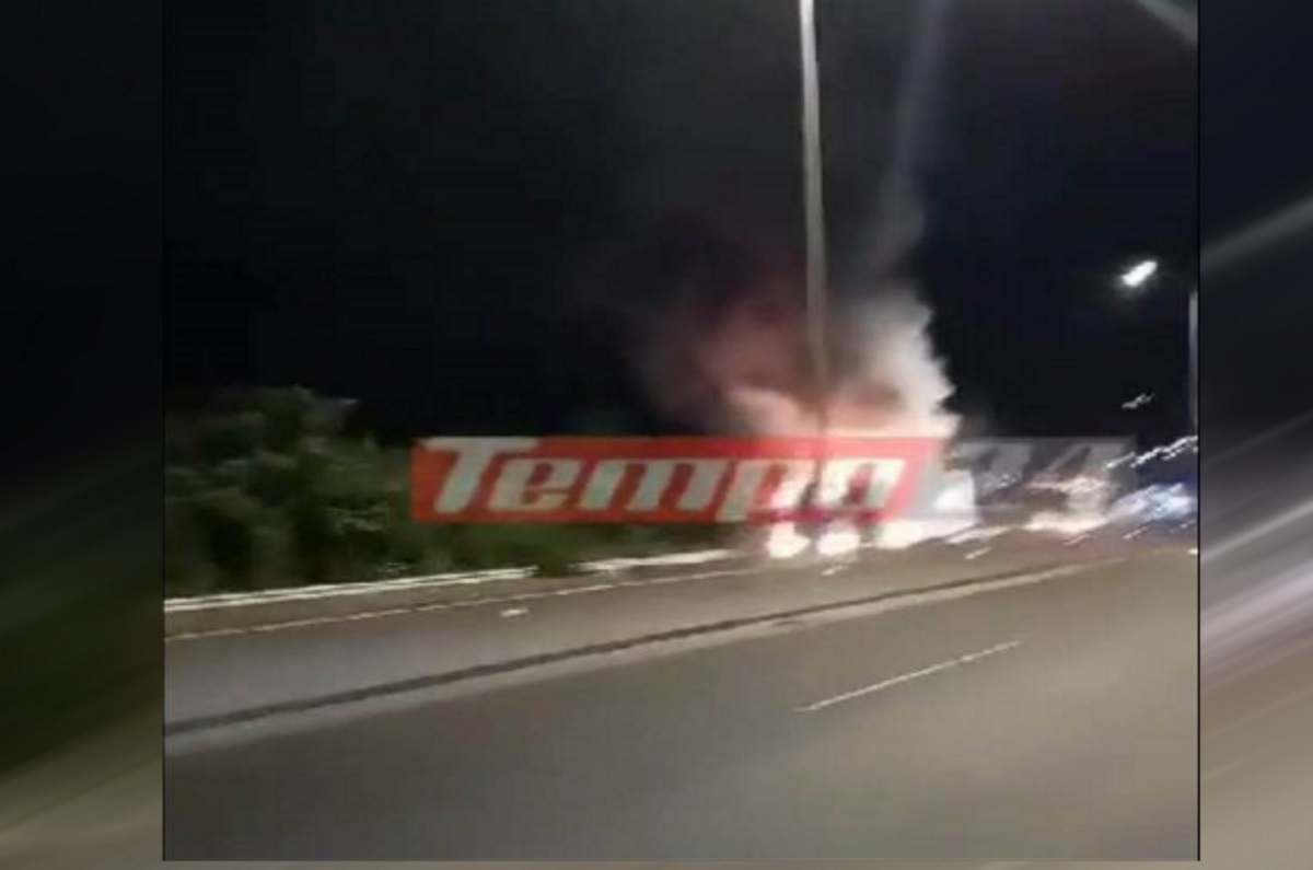 Πάτρα: Φωτιά σε νταλίκα – Έκλεισε η περιμετρική
