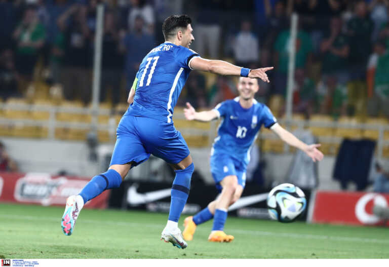 Ελλάδα – Ιρλανδία: Το πέναλτι και το γκολ του Μπακασέτα για το 1-0 της Εθνικής