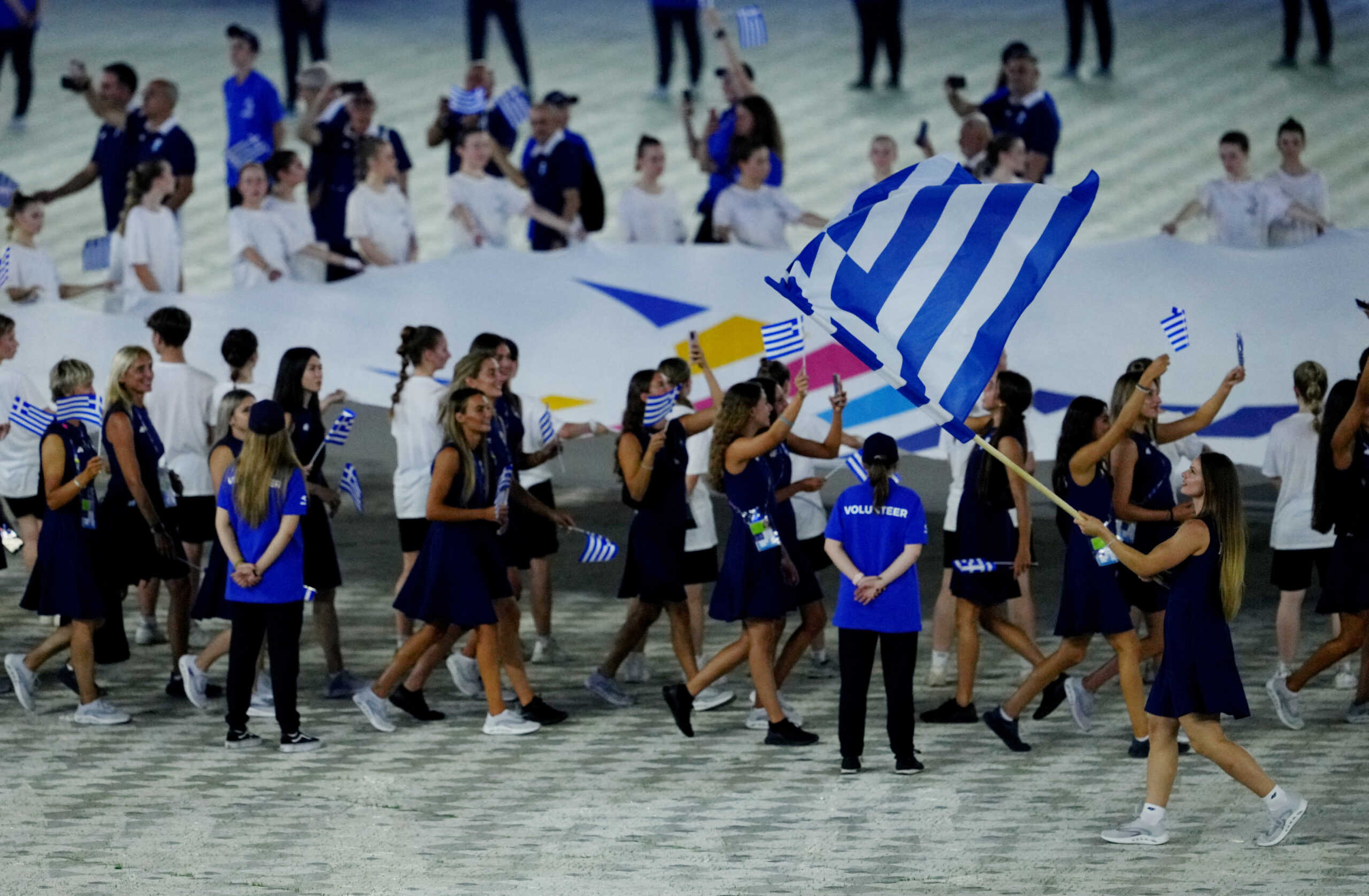 European Games - Opening Ceremony - Henryk Reyman Stadium, Krakow, Poland - June 21, 2023 Greece delegation during the parade of the athletes at the opening ceremony of the European Games REUTERS