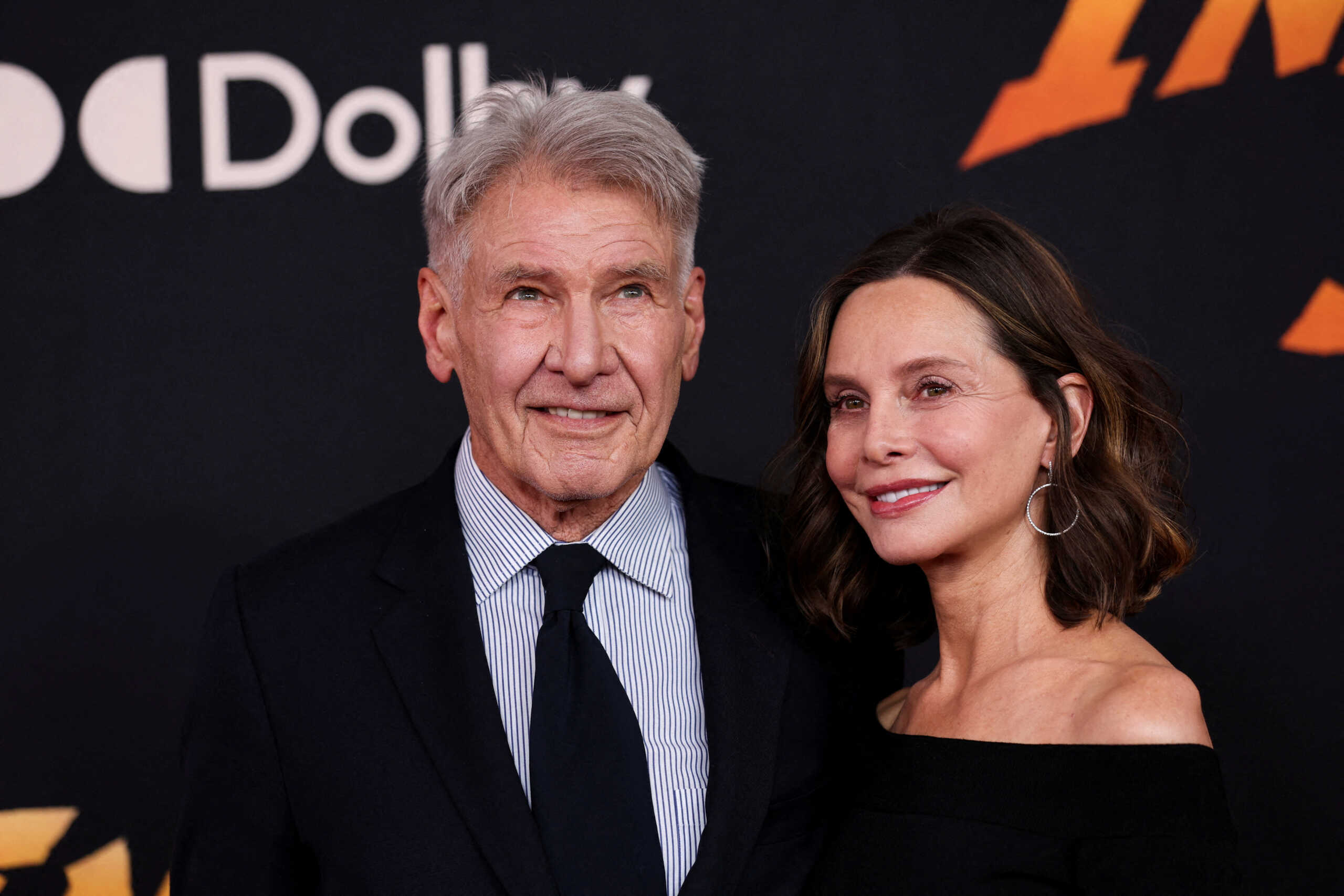 Cast member Harrison Ford and his wife Calista Flockhart attend the U.S. Premiere of Lucasfilm's "Indiana Jones and the Dial of Destiny" in Hollywood, Los Angeles, California, U.S., June 14, 2023. REUTERS