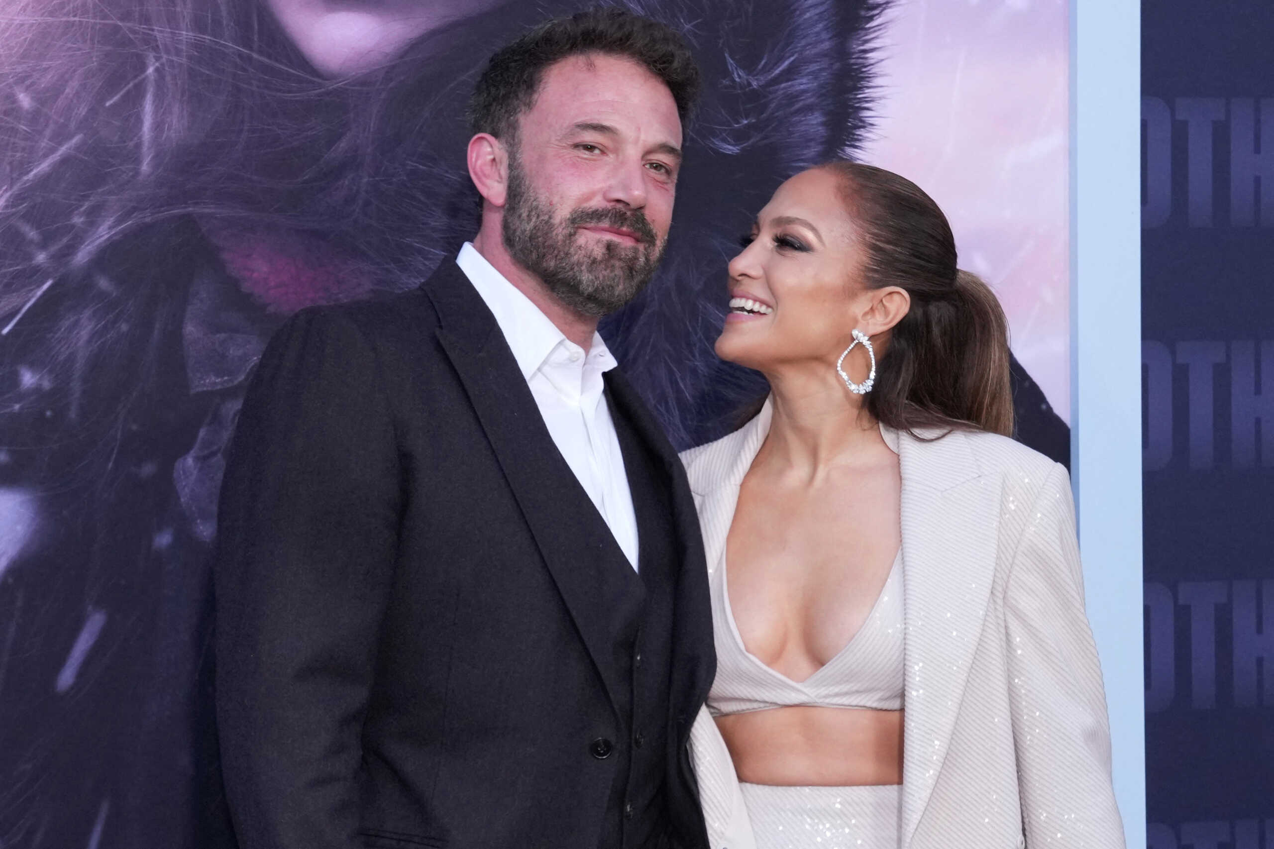 Ben Affleck and Jennifer Lopez attend the premiere of "The Mother" at the Westwood Regency Village Theater in Los Angeles, California, U.S. May 10, 2023. REUTERS