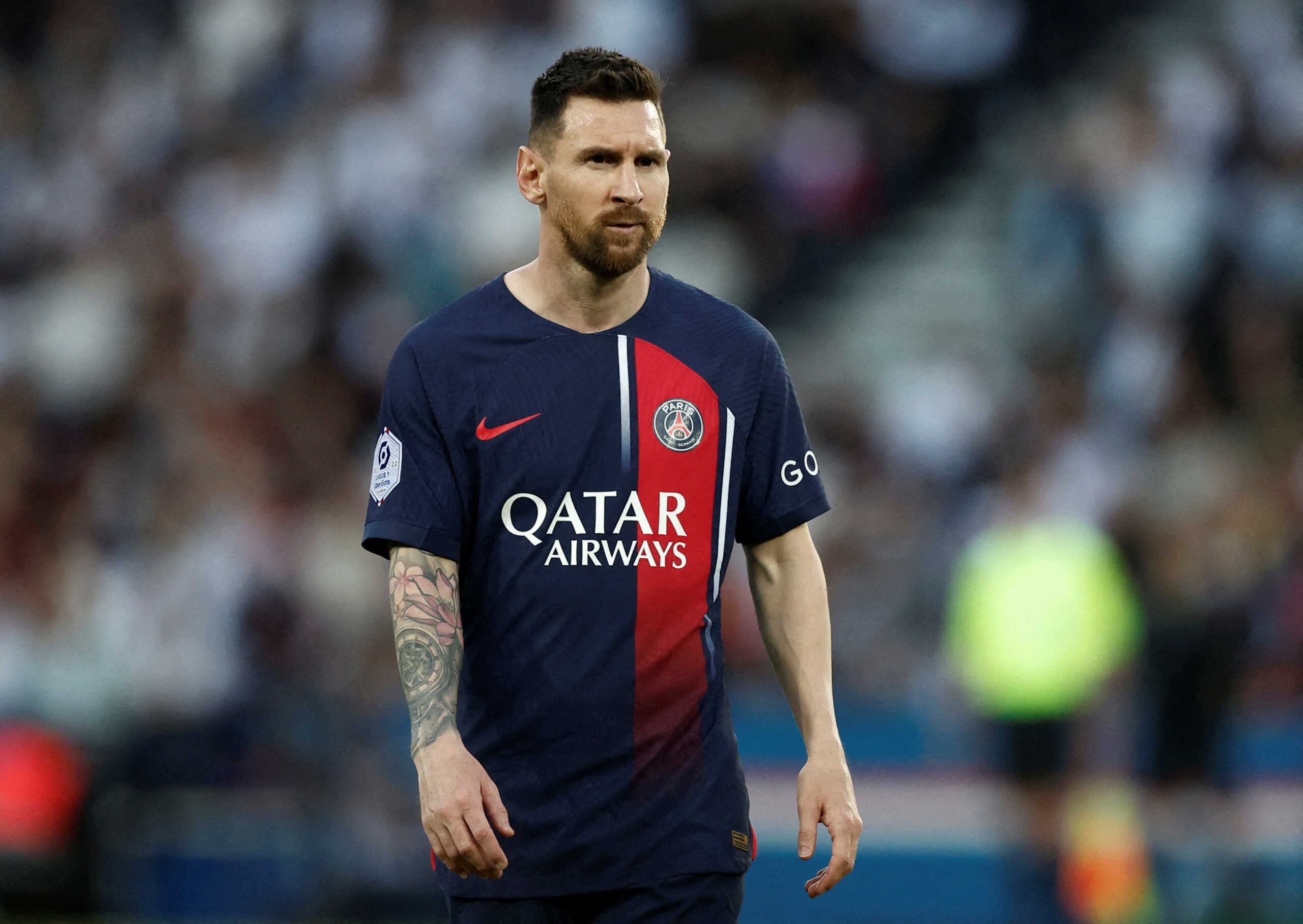 FILE PHOTO: Soccer Football - Ligue 1 - Paris St Germain v Clermont - Parc de Princes, Paris, France - June 3, 2023  Paris St Germain's Lionel Messi REUTERS