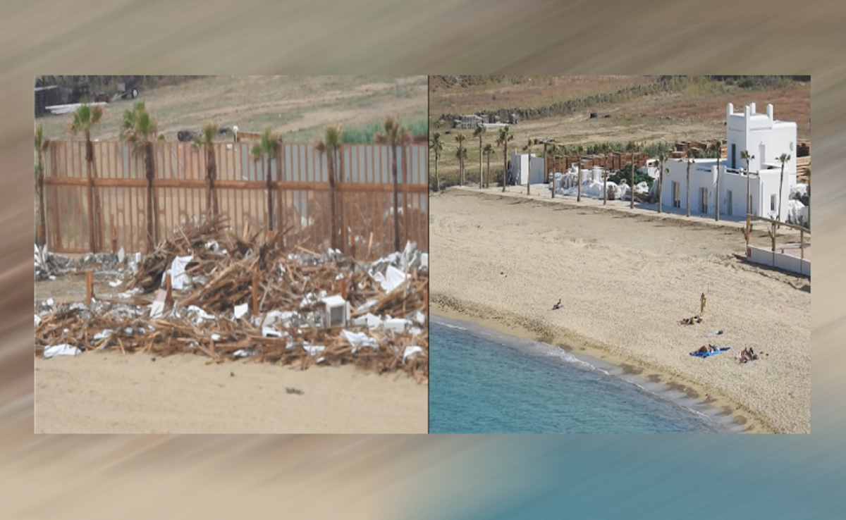 Μύκονος: Το «πριν» και το «μετά» της παραλίας στον Πάνορμο