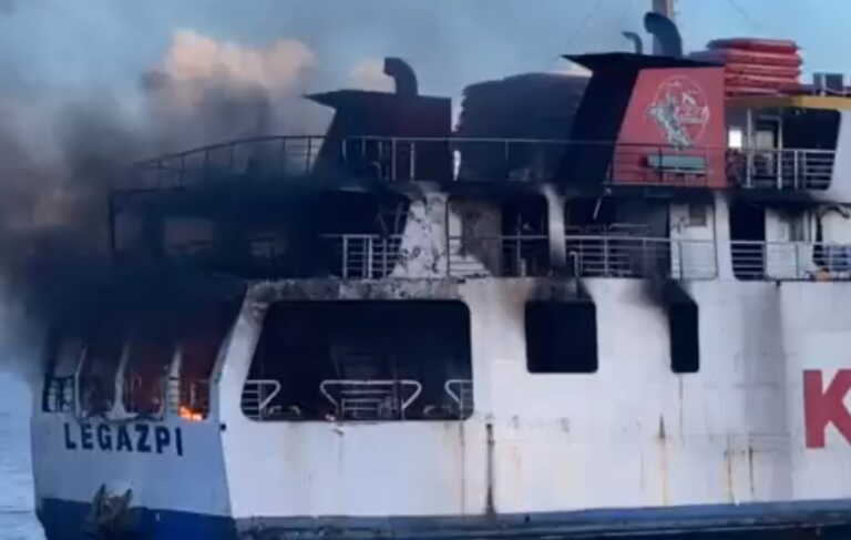 Φωτιά ξέσπασε σε πλοίο με 65 επιβαίνοντες στις Φιλιππίνες