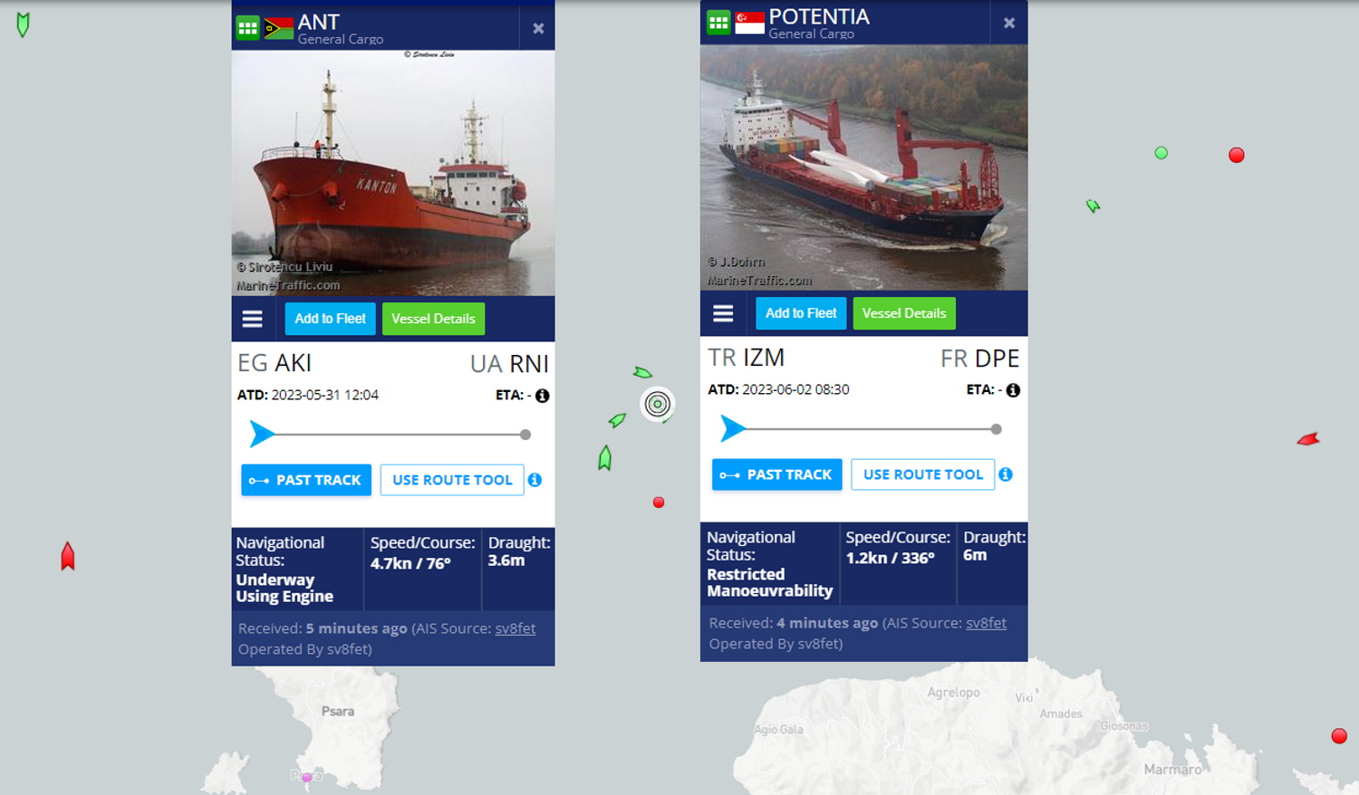 Χίος: Συγκρούστηκαν δύο φορτηγά πλοία